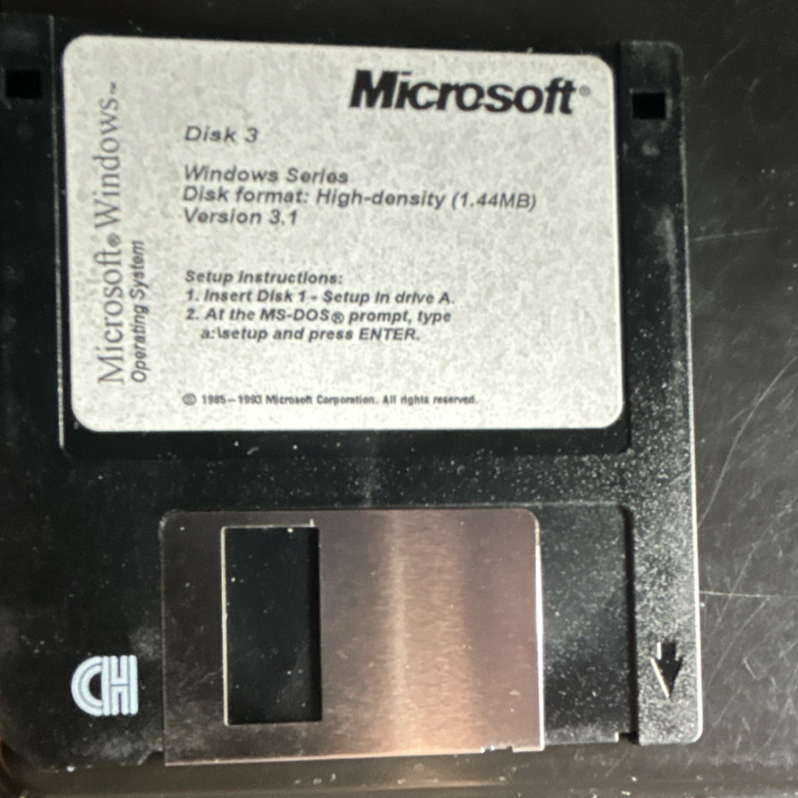 Microsoft Windows 3.1 Operating System 3.5″ Floppy 6 Disk Set. Collectible Rare