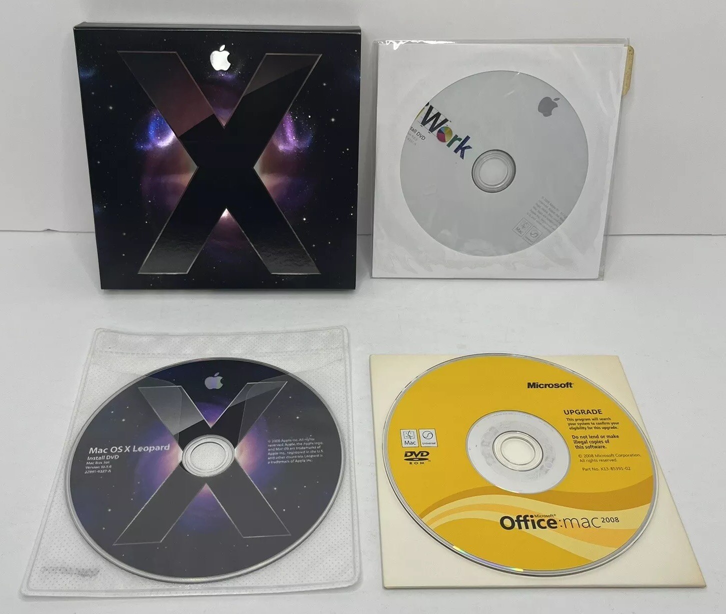 Apple Mac OS X Leopard 10.5 & Update 10.5.6 Install DVD iWork Office Mac