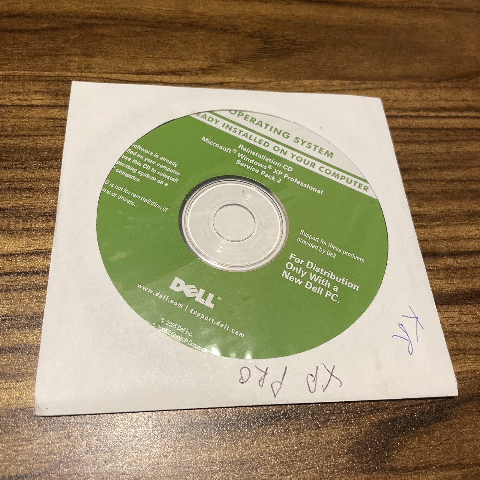 Dell Microsoft Windows XP Professional Service Pack 2 Reinstallation CD Only