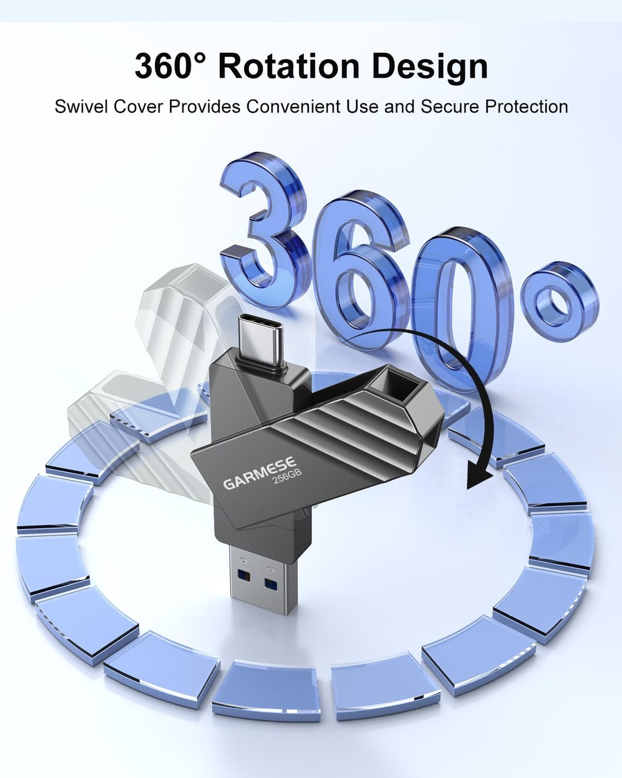 256GB USB C Flash Drive, Read Speed Up to 150MB/s USB 3.1 Gen 1 High-Speed Th…