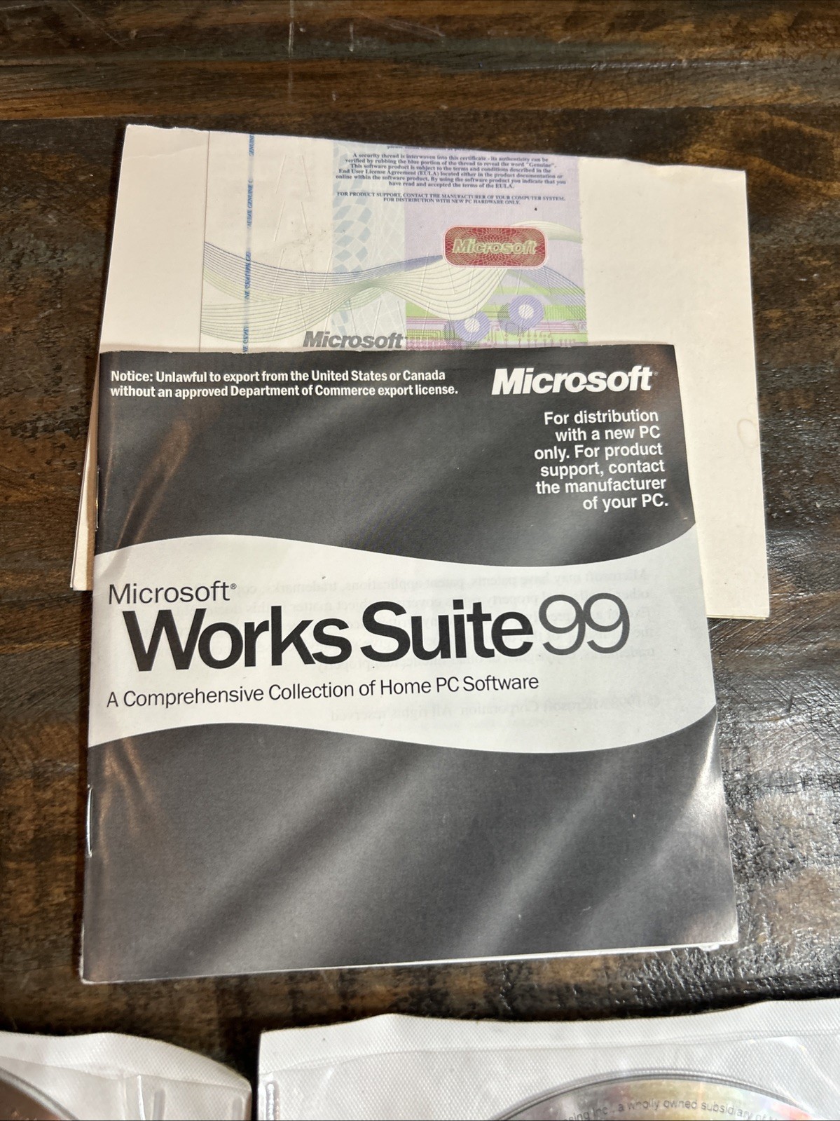 Microsoft Works Suite 99 99 Disc Only PC CD ROM All 4 Disc Complete