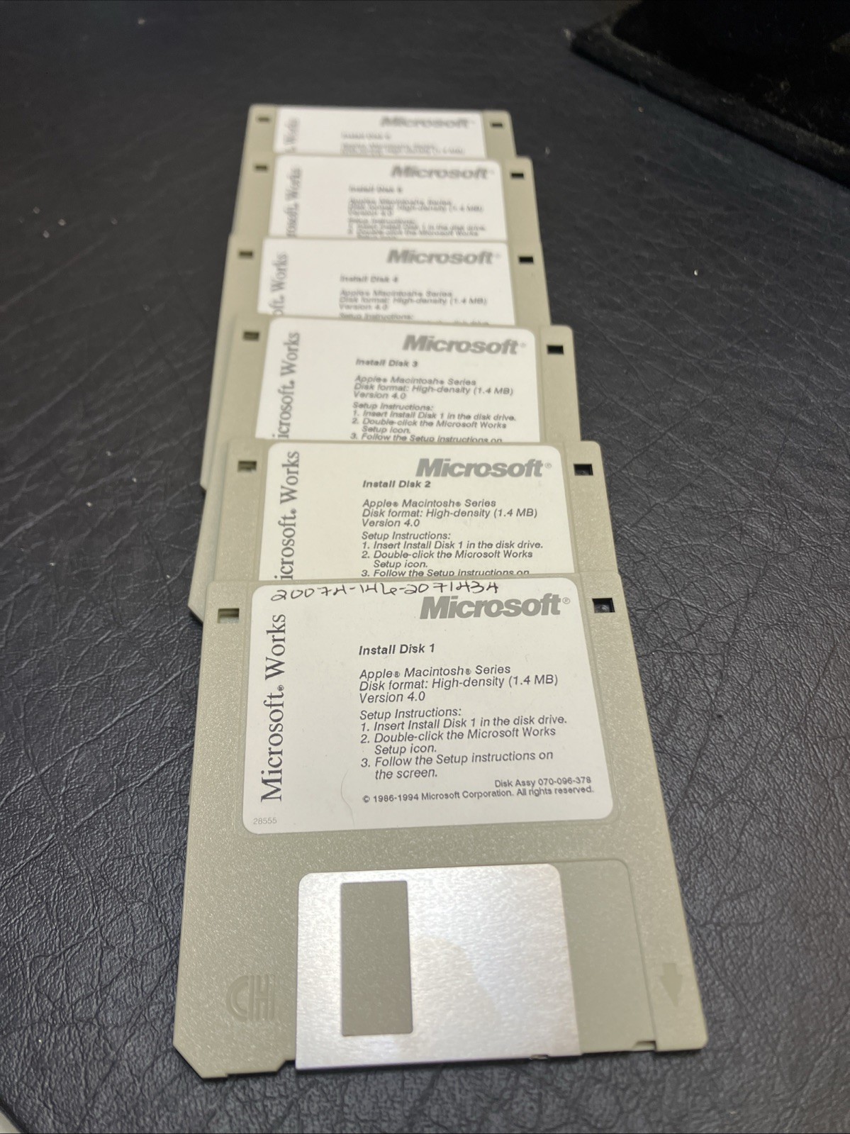 Microsoft install disks 1-6 1986 To 1994 (A1)