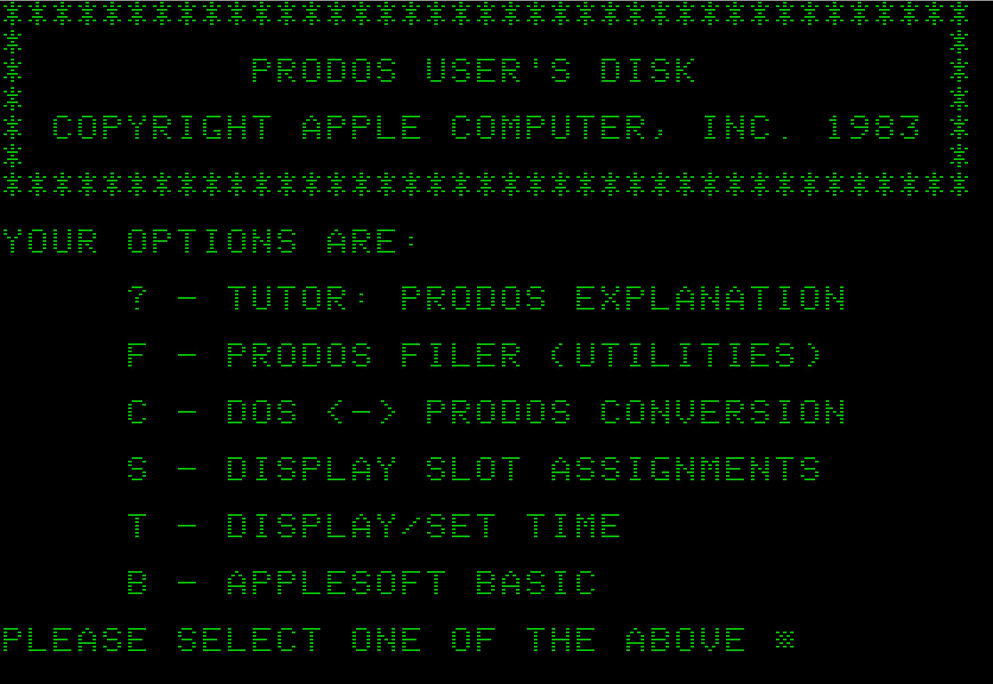 Apple II ProDOS 1.1.1 and DOS 3.3 System Master 5.25” 2-in-1 Floppy Disk