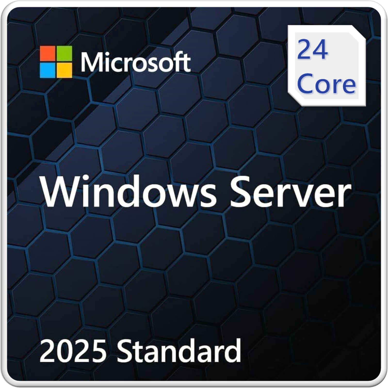 Genuine Windows Server 2025 Standard Edition – 24 Core/2VM, DVD, COA
