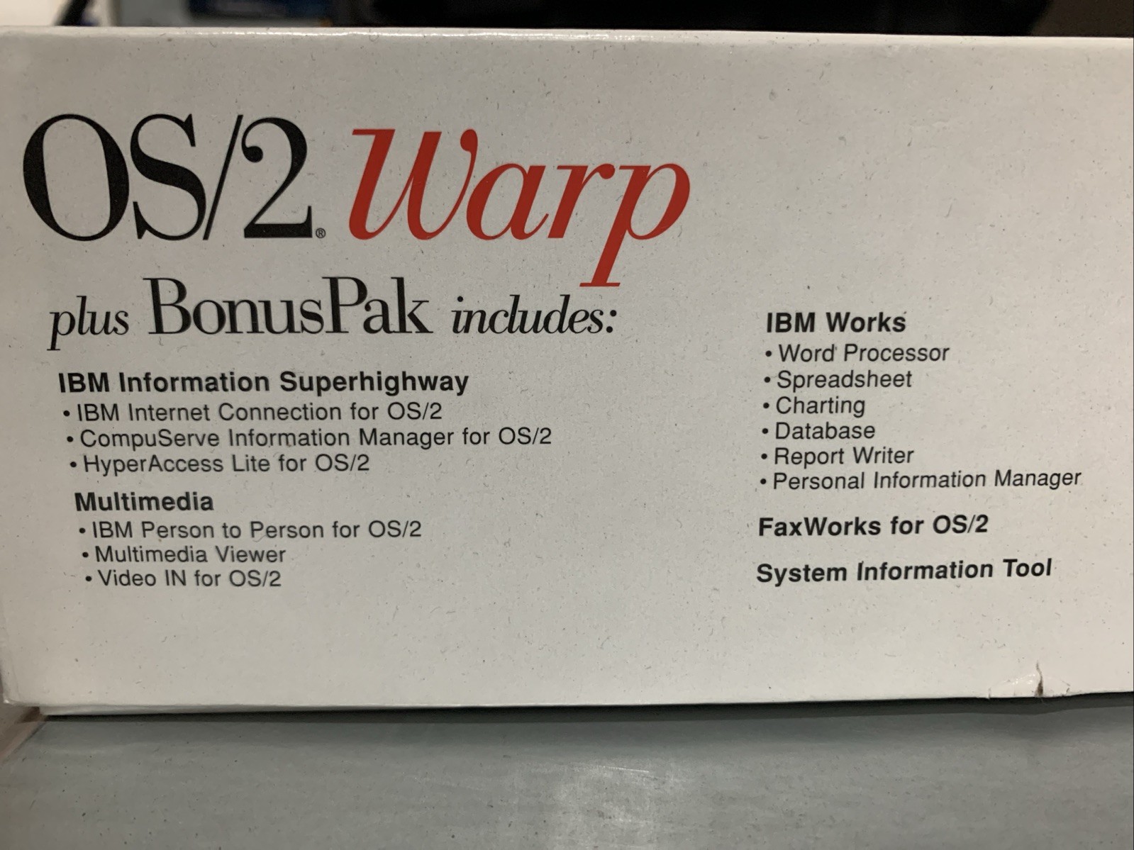 Unused – Vintage IBM OS/2 Warp Version 3 with BonusPak 3.5″ Floppy Disks