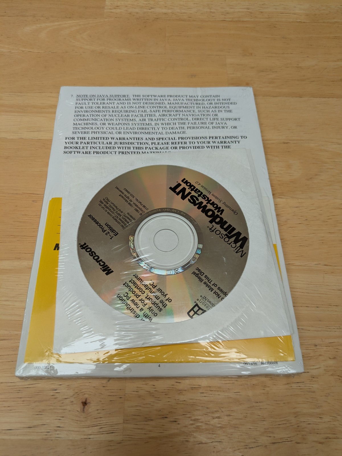 Microsoft Windows NT Workstation 4.0 OEM CD Sealed