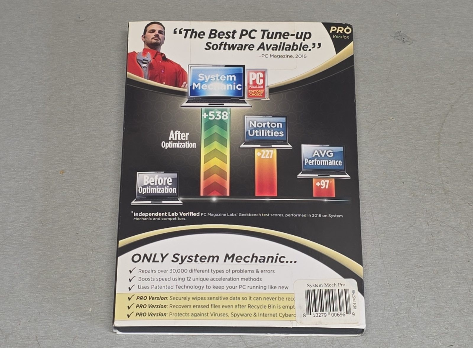 iolo System Mechanic Pro Professional PC Tune-Up Software with DVD and Key