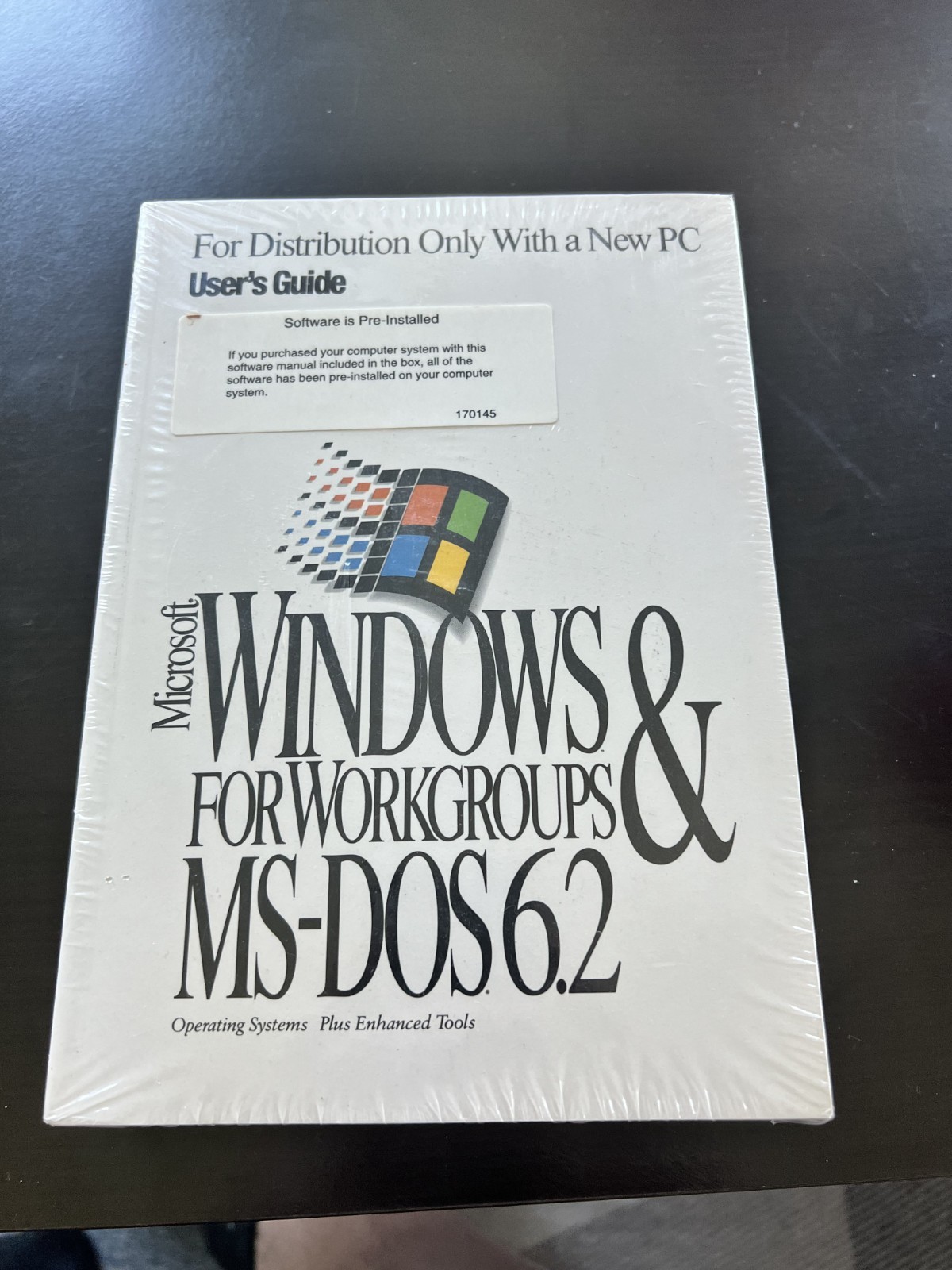 SEALED Microsoft Windows 3.11 Workgroups & MS-DOS 6.2 PC User’s Guide rare