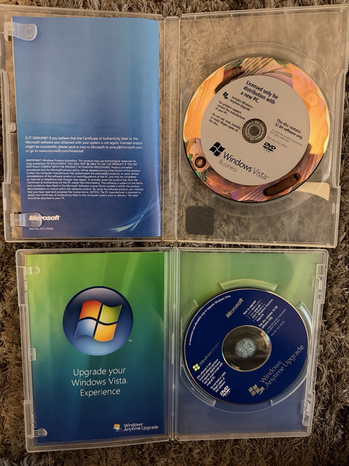 Microsoft Windows Vista Business & Anytime Upgrade Software DVDs