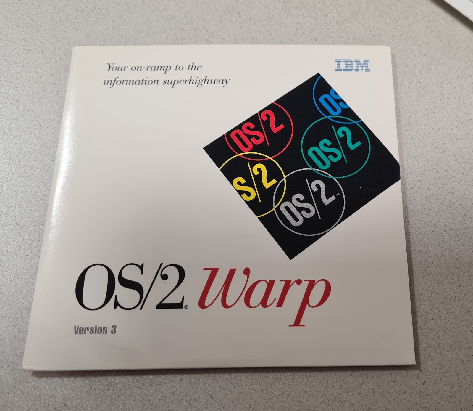 IBM OS/2 Warp version 3 Unsealed paper envelope