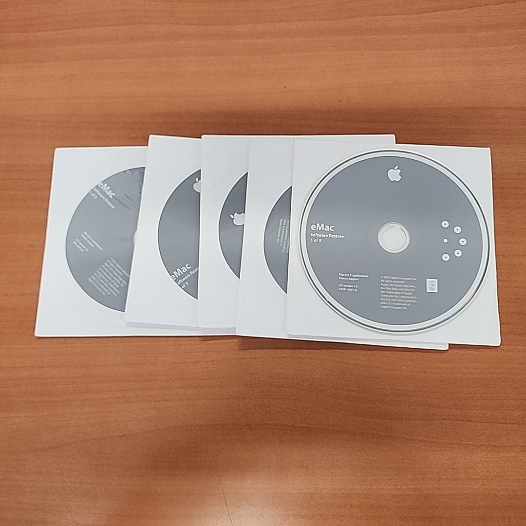 2003 eMac Software Restore Mac OS X Ver 1 5 Disc set
