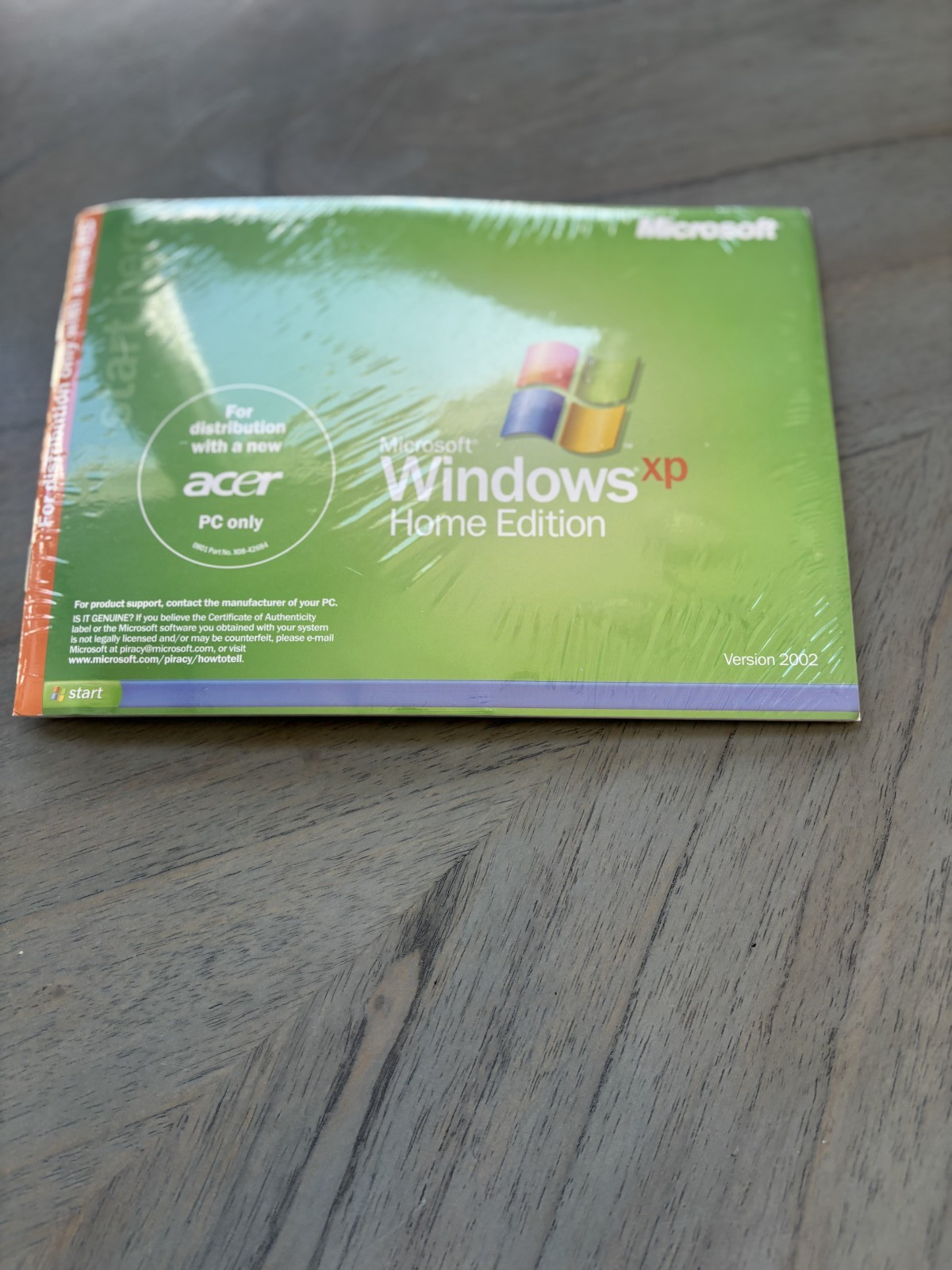 Microsoft Windows XP Home Edition 2002 Brand New Factory Sealed Dist w/new comp