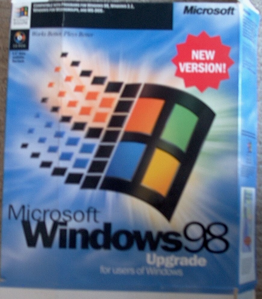 Microsoft Windows 98 2nd Ed Upgrade Disk w/Product Key NIB (CD in shrink wrap)