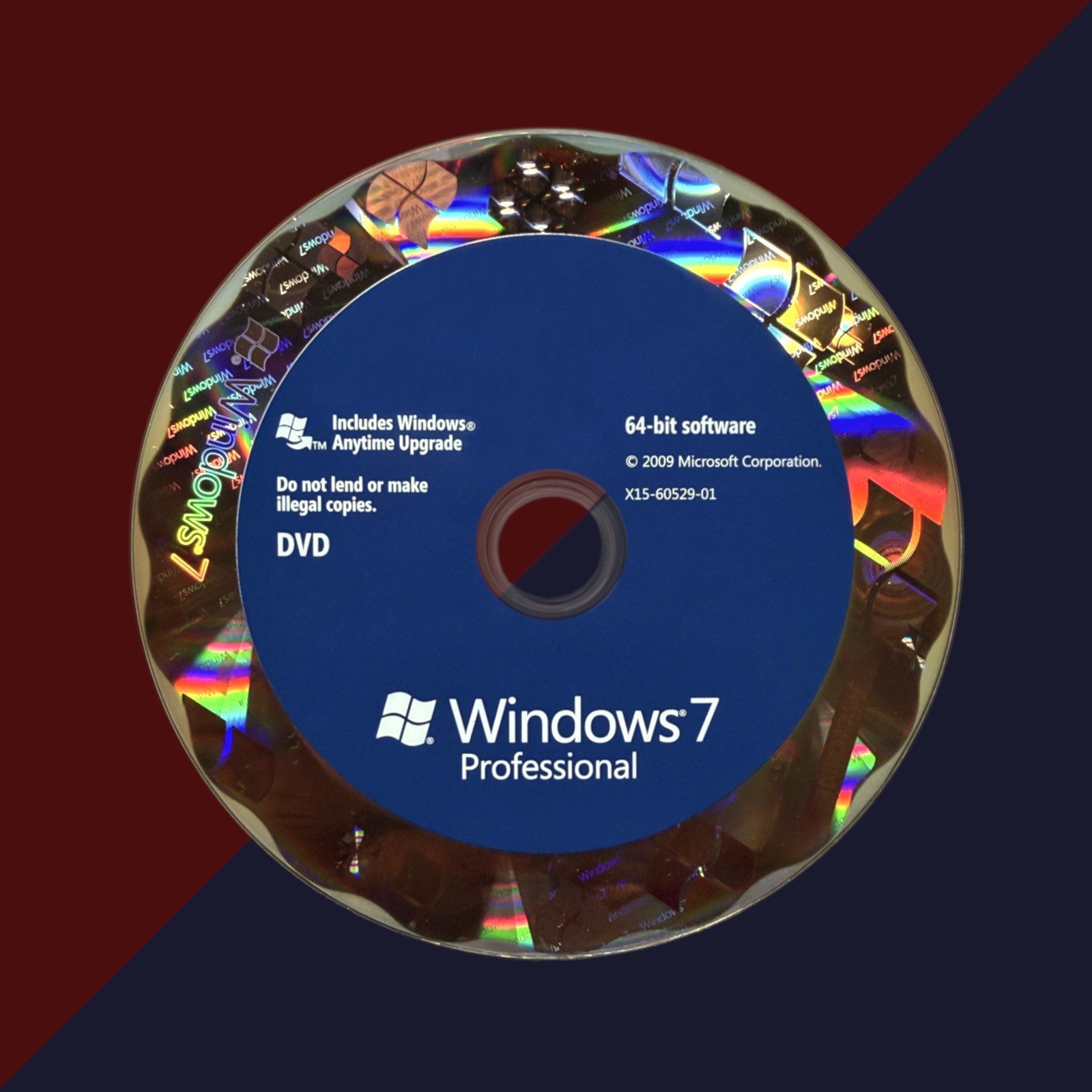 Windows 7 Professional Retail Box 32 64-Bit DVD Both Discs Microsoft Full Set