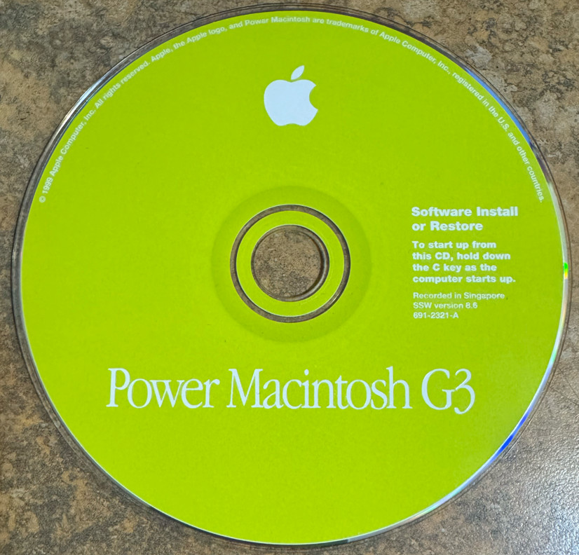 Apple Mac Power Mac iMac PowerBook G3 Software Install 8.6 CD NEW