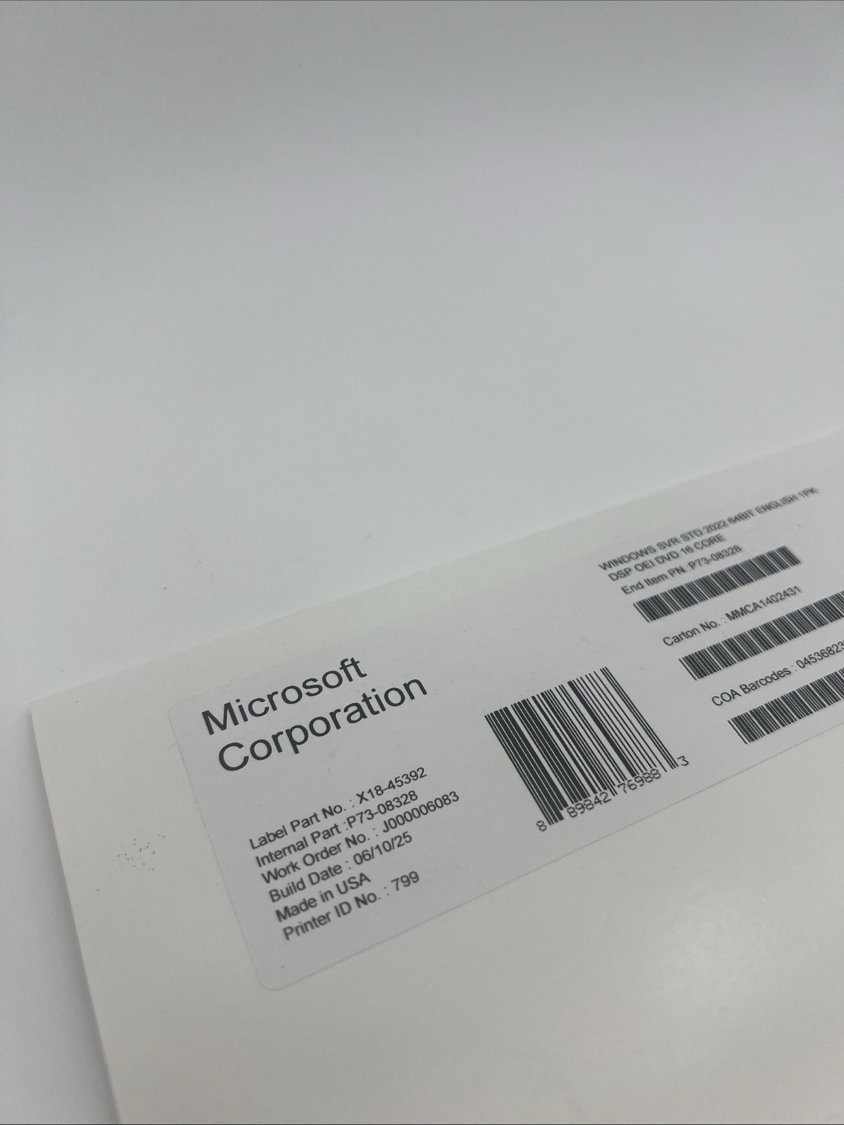 New Win Server 2022 Standard x64 bit- 16 Cores | Full License [Brand New] & HHD