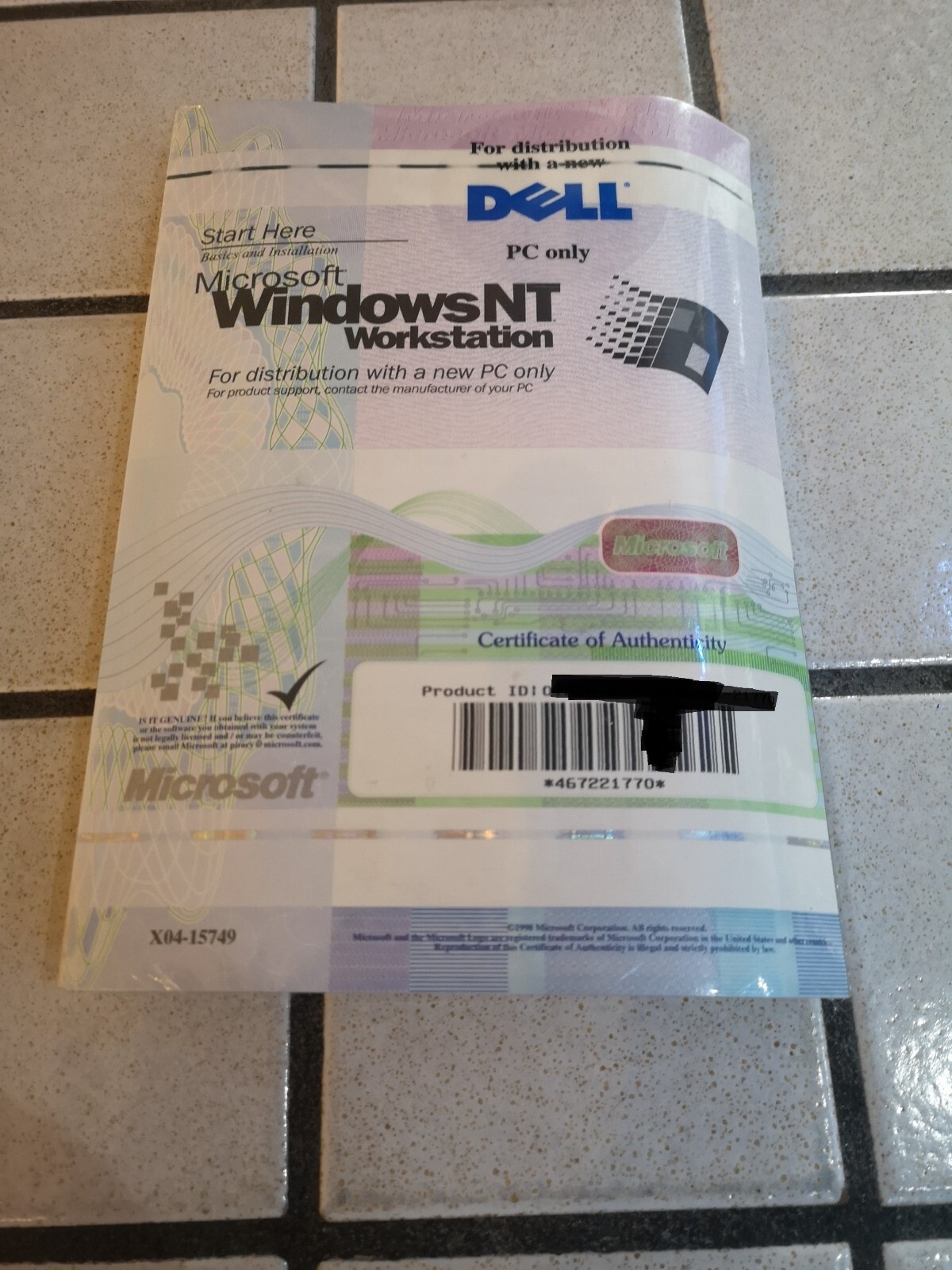Microsoft Windows NT WORKSTATION CD + BOOT FLOPPY + BOOK + PRODUCT KEY