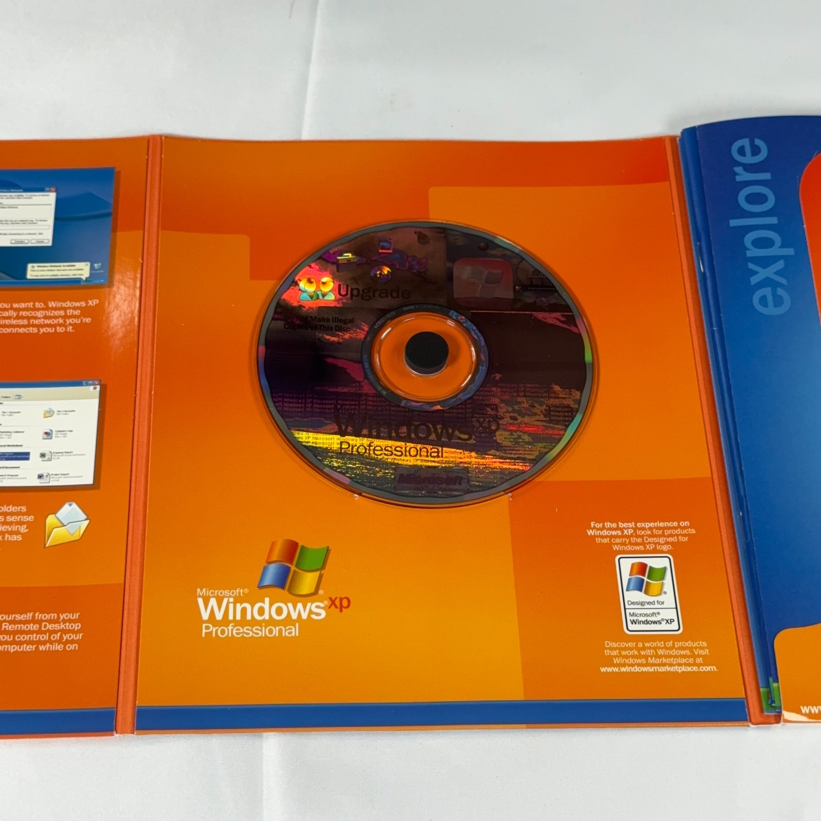 Microsoft Windows XP Professional Upgrade SP2 2002 Big Box CD Product Key CIB