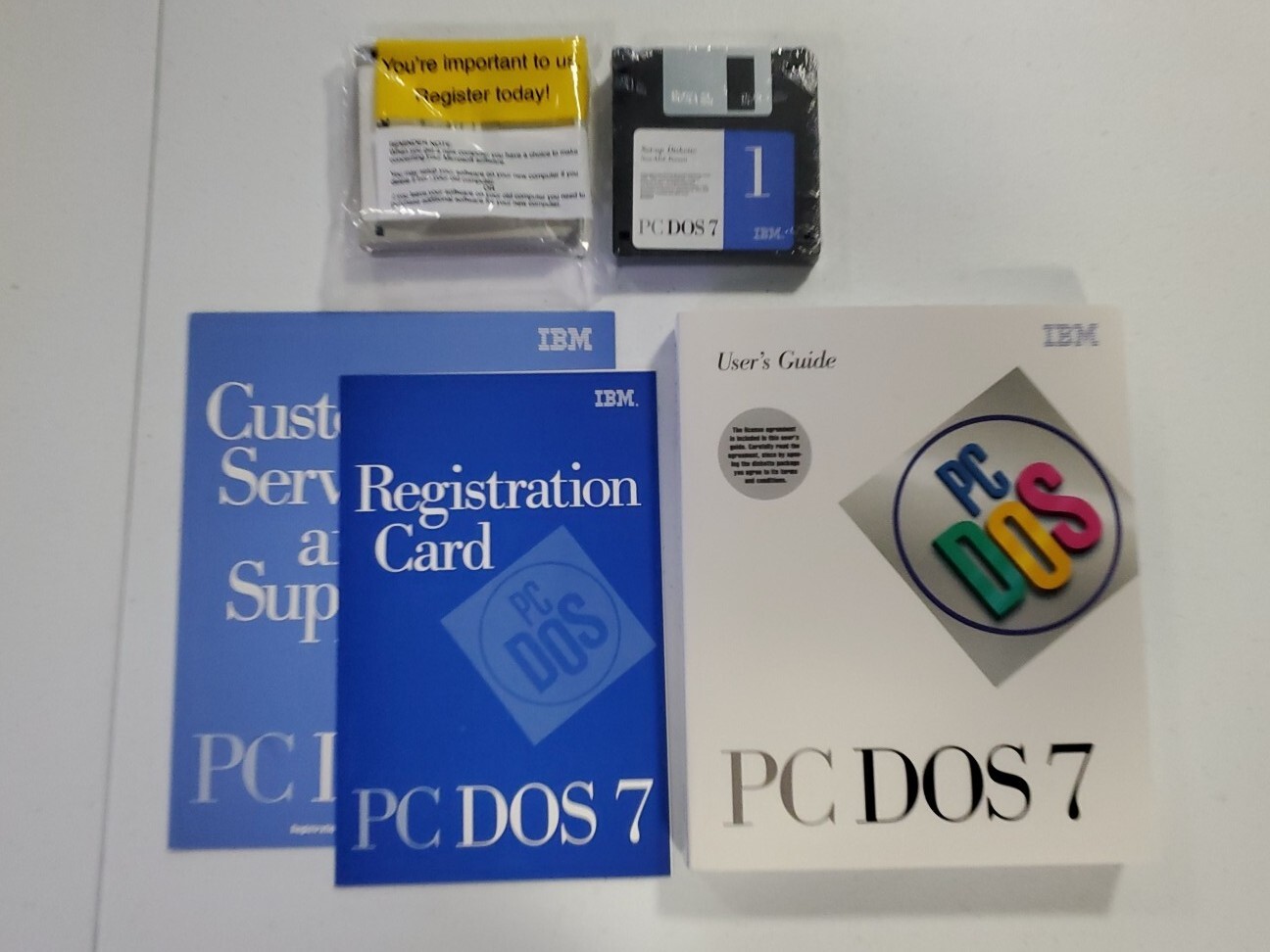 Vintage 1995 IBM PC DOS 7 Original Edition on 3.5″ HD Floppy Disks