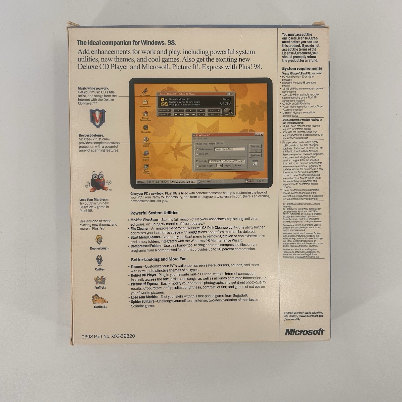 Microsoft Plus! 98 Companion For Windows 98 CD-ROM With Original Box