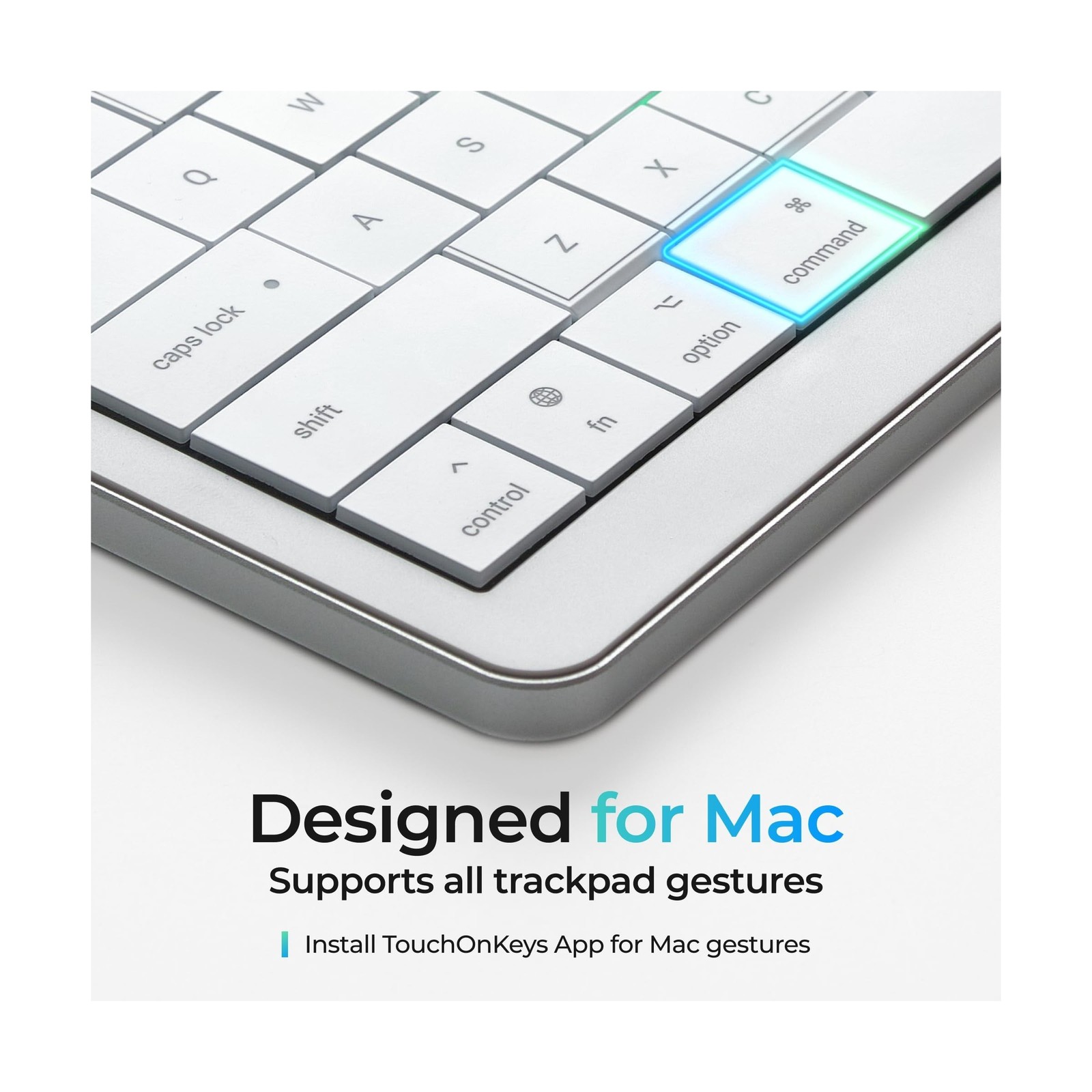 CLVX 1 Mac | Touch On Keys & Gestures AI Keyboard | Bluetooth & USB-C | Low P…