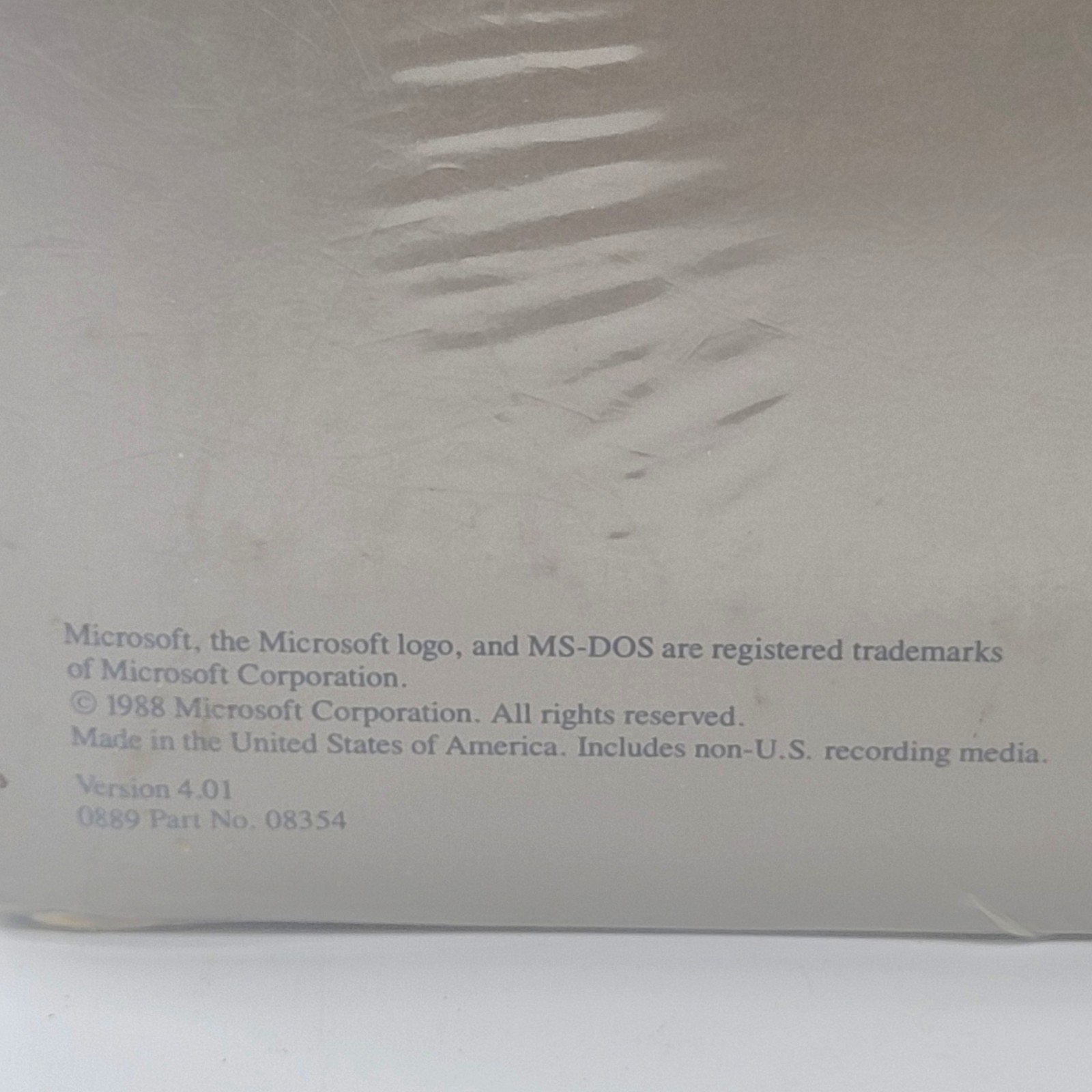 Microsoft MS-DOS 4.01 Retail 5.25″ Floppy Disk IBM PC Factory Sealed