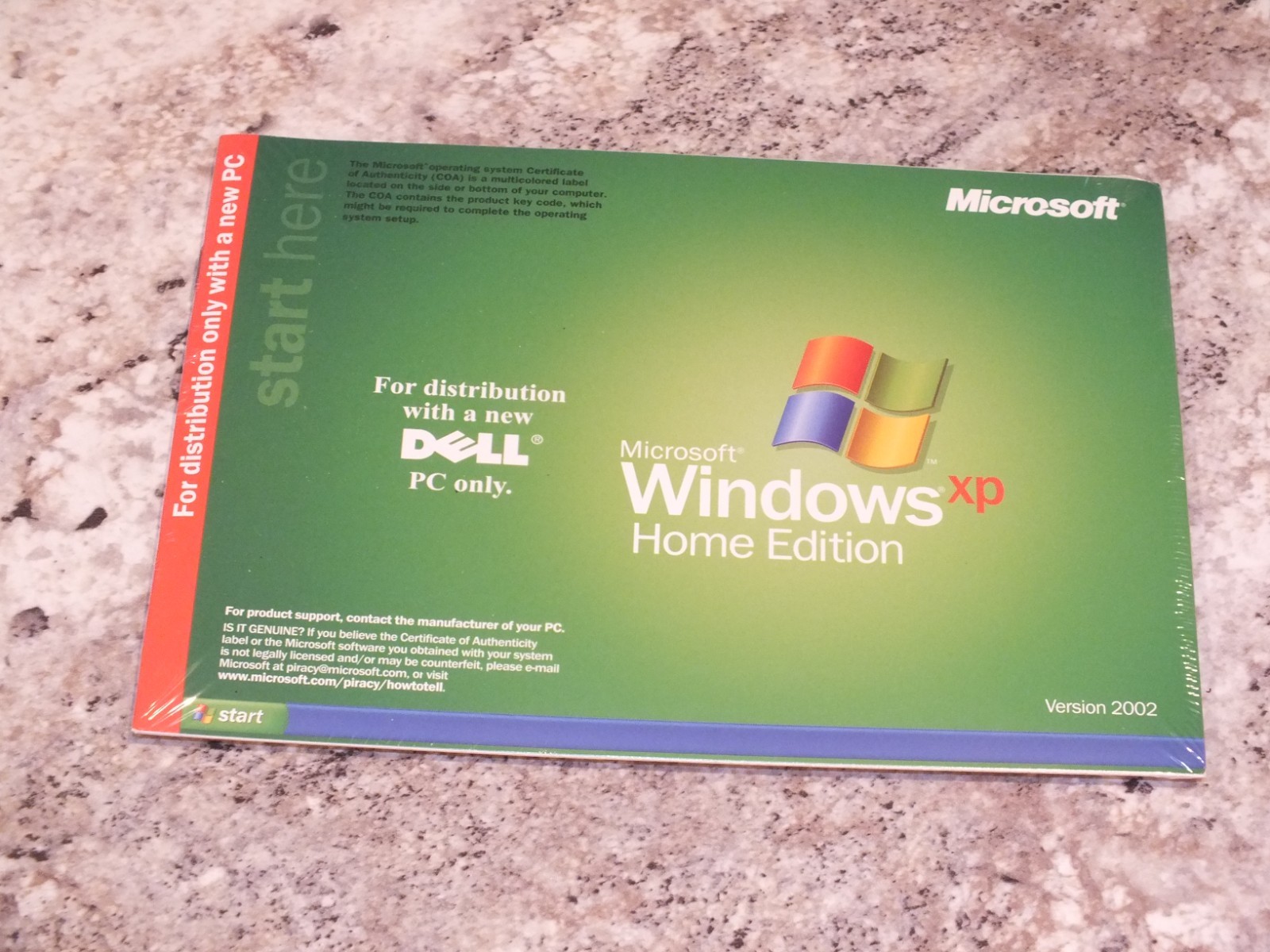 Vintage Microsoft Windows XP Home Edition Dell – Version 2002 – Factory Sealed