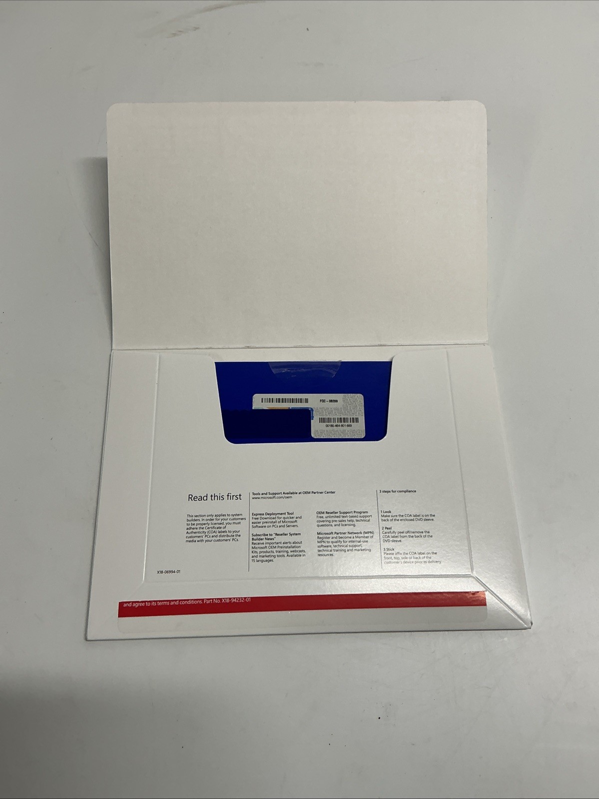 Windows 7 Pro SP-1 FQC-08289 English 1PK DSP OEI DVD LCP Microsoft AA-947
