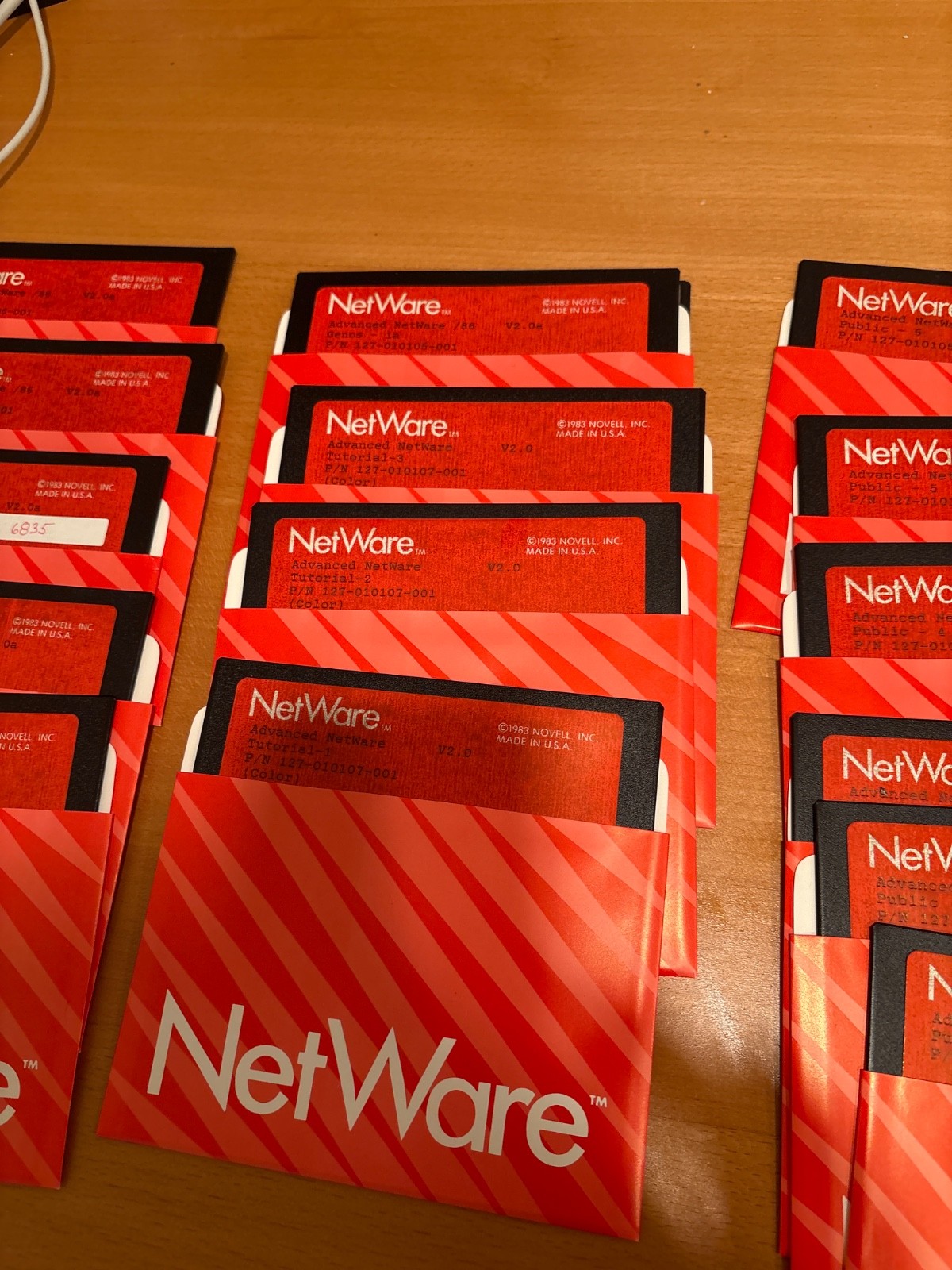 Rare Novell Netware , v2.0A, and more 5.25”. Lots of Disks