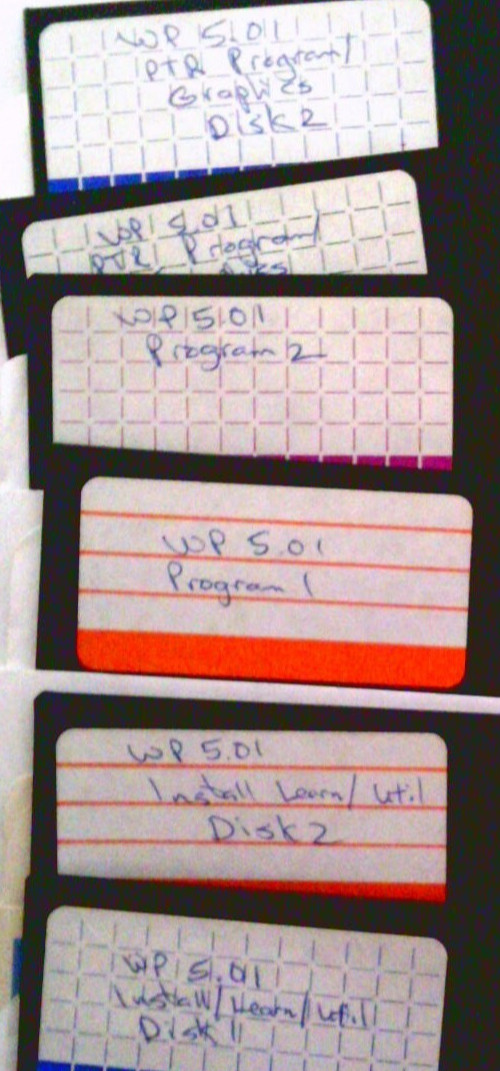 ✅ WordPerfect 5.01~Install Disks~Twelve (12)–5.25 Disks~1980s