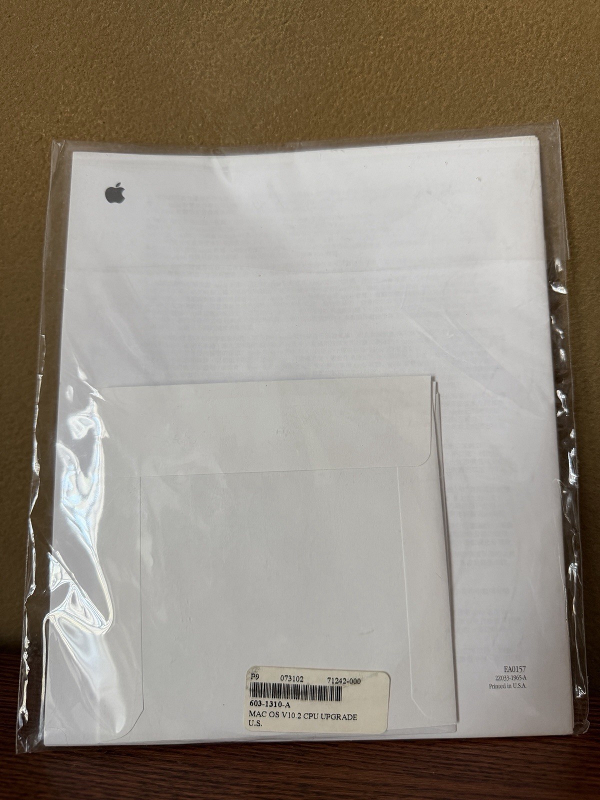 Mac OS X V 10.2 CPU Upgrade Software Install CD New Sealed