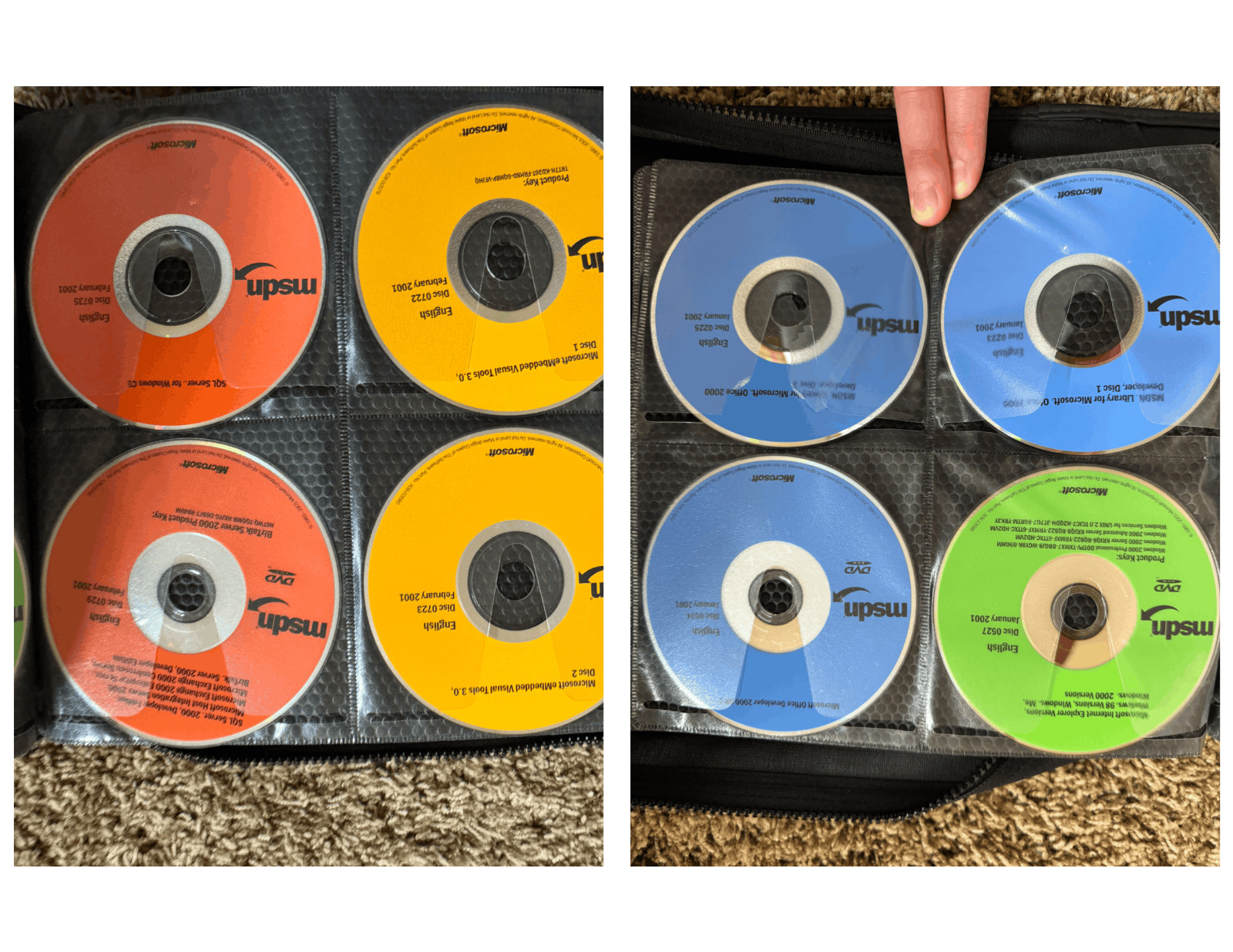 Microsoft MSDN Subscription DVD CD Lot 100+ Discs 2001 2002 Binder Case Untested