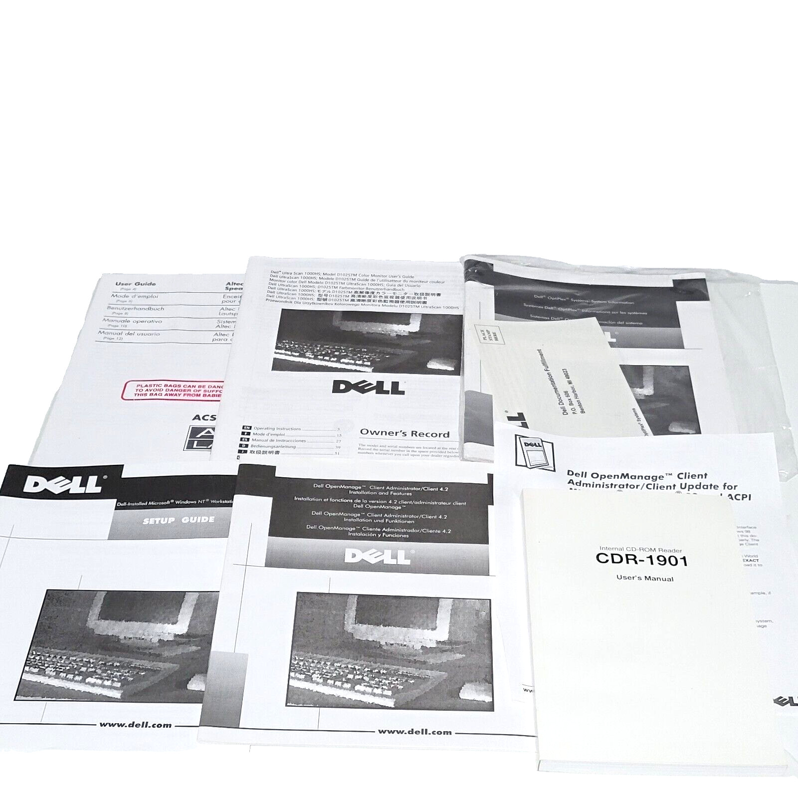 Microsoft Windows NT Workstation OS Version 4.0 CDs & 3.5″ Disks + Dell Manuals