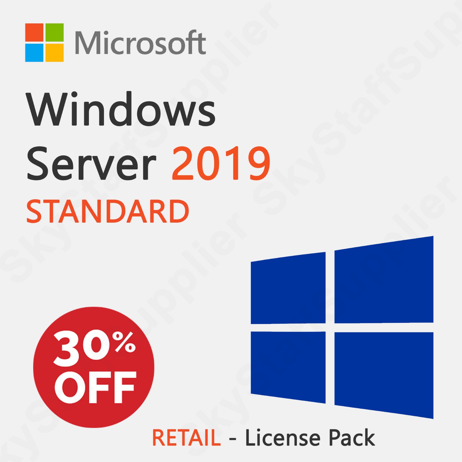 Windows Server 2019 STANDARD x64 24 CORE License Key + 10 CALs RETAIL PACK