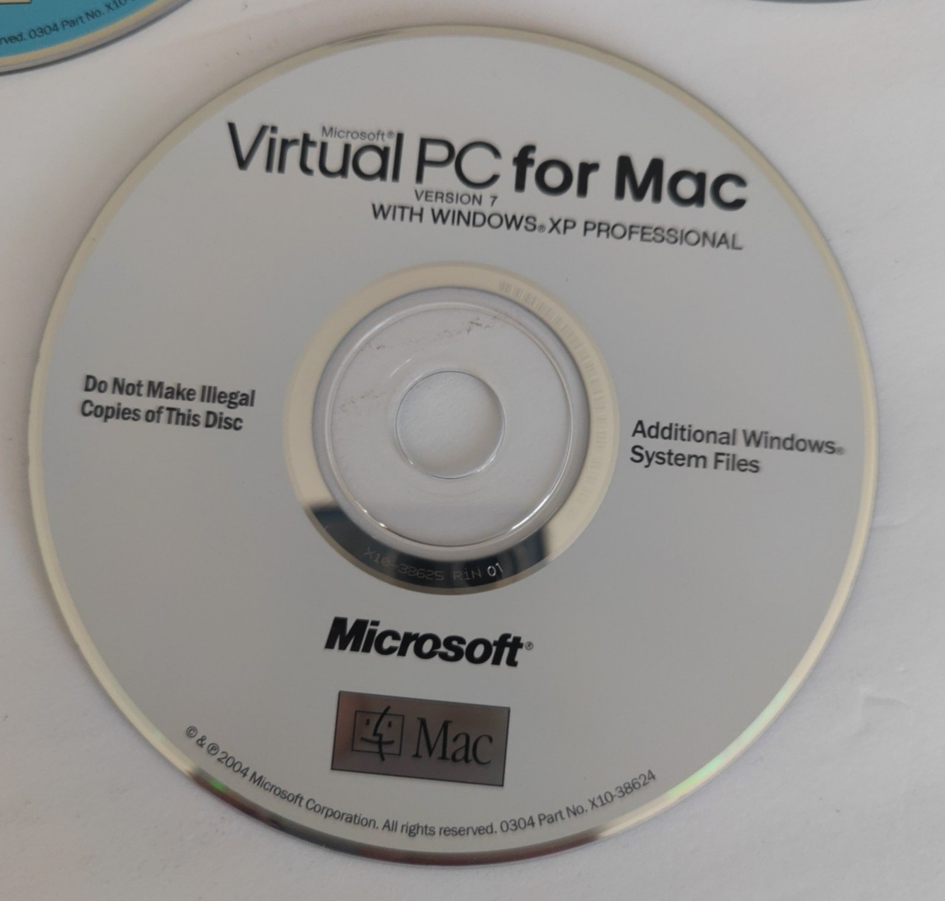 Microsoft Virtual PC For Mac Version 7 w/ Windows XP Professional CDs + Manuals