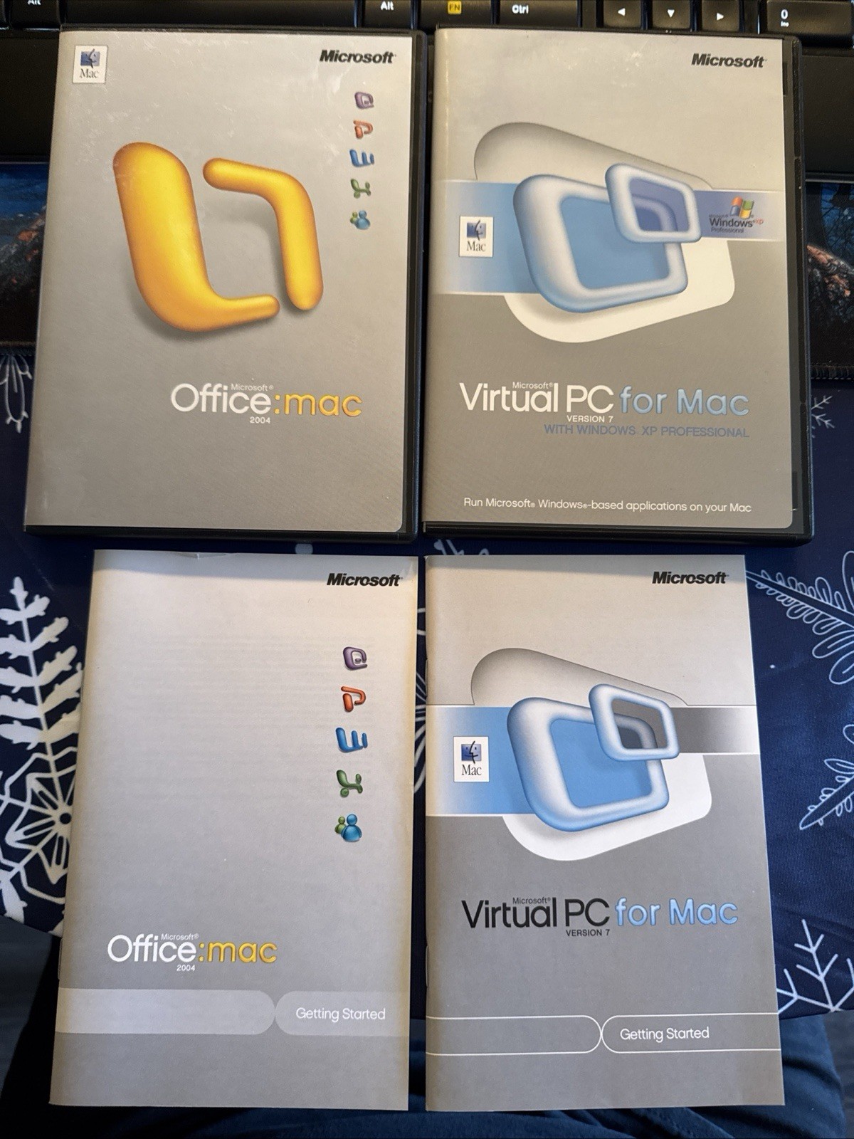 Microsoft Virtual PC for Mac Ver. 7 WINDOWS XP Pro Office Mac 2004 Install Keys