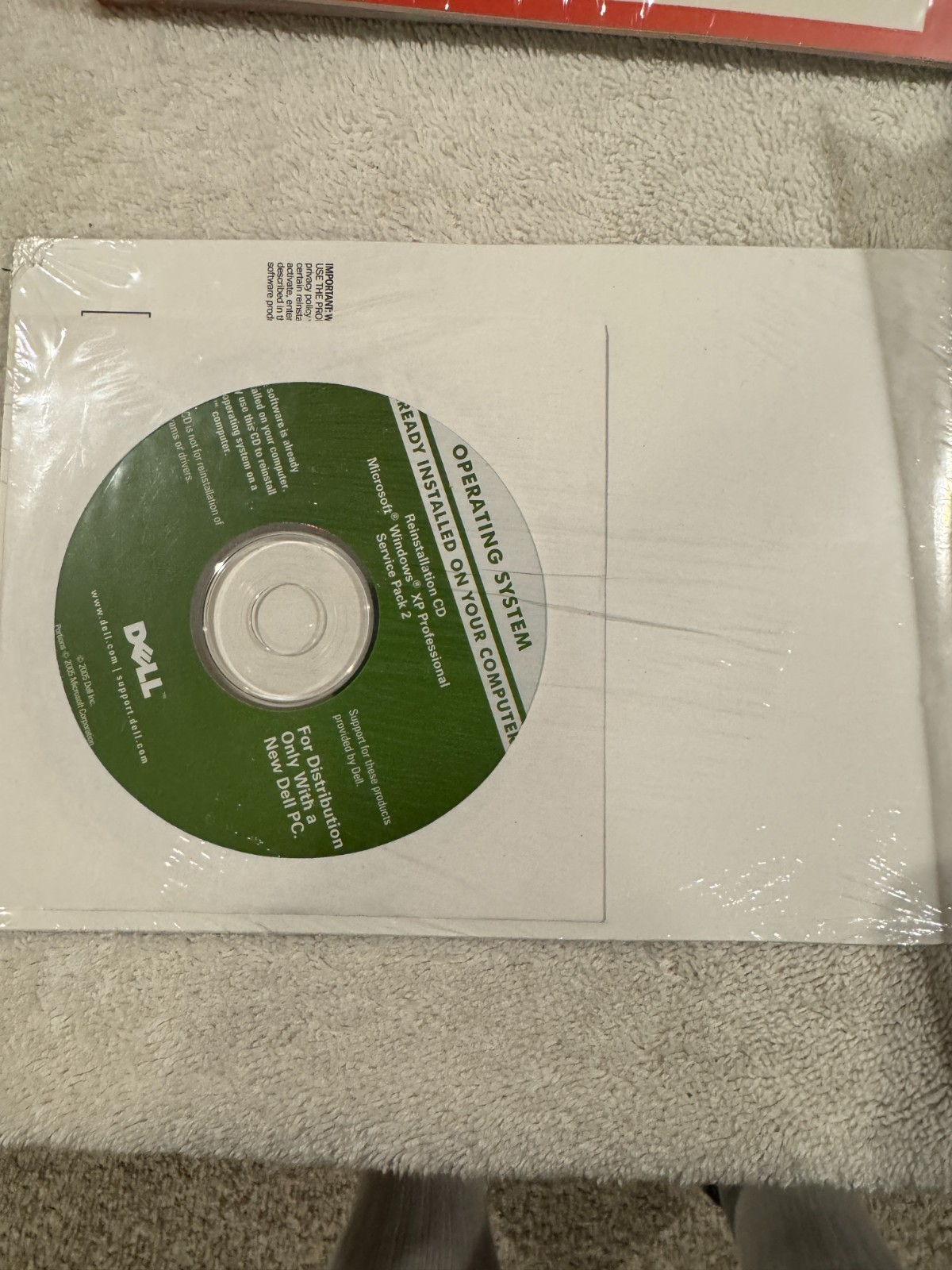 Microsoft Windows XP Professional Dell Service Pack 2 Reinstallation CD ~ SP2