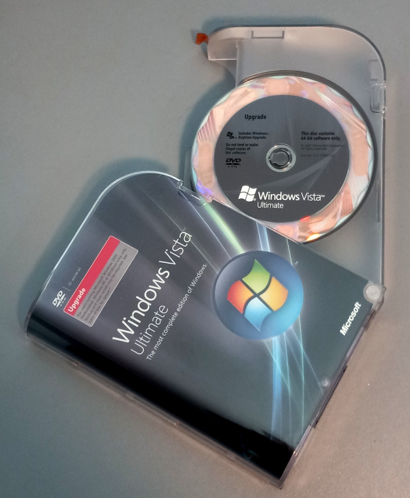 MS Windows Vista Ultimate Upgrade 32 & 64 Bit Genuine 2-Discs with Key