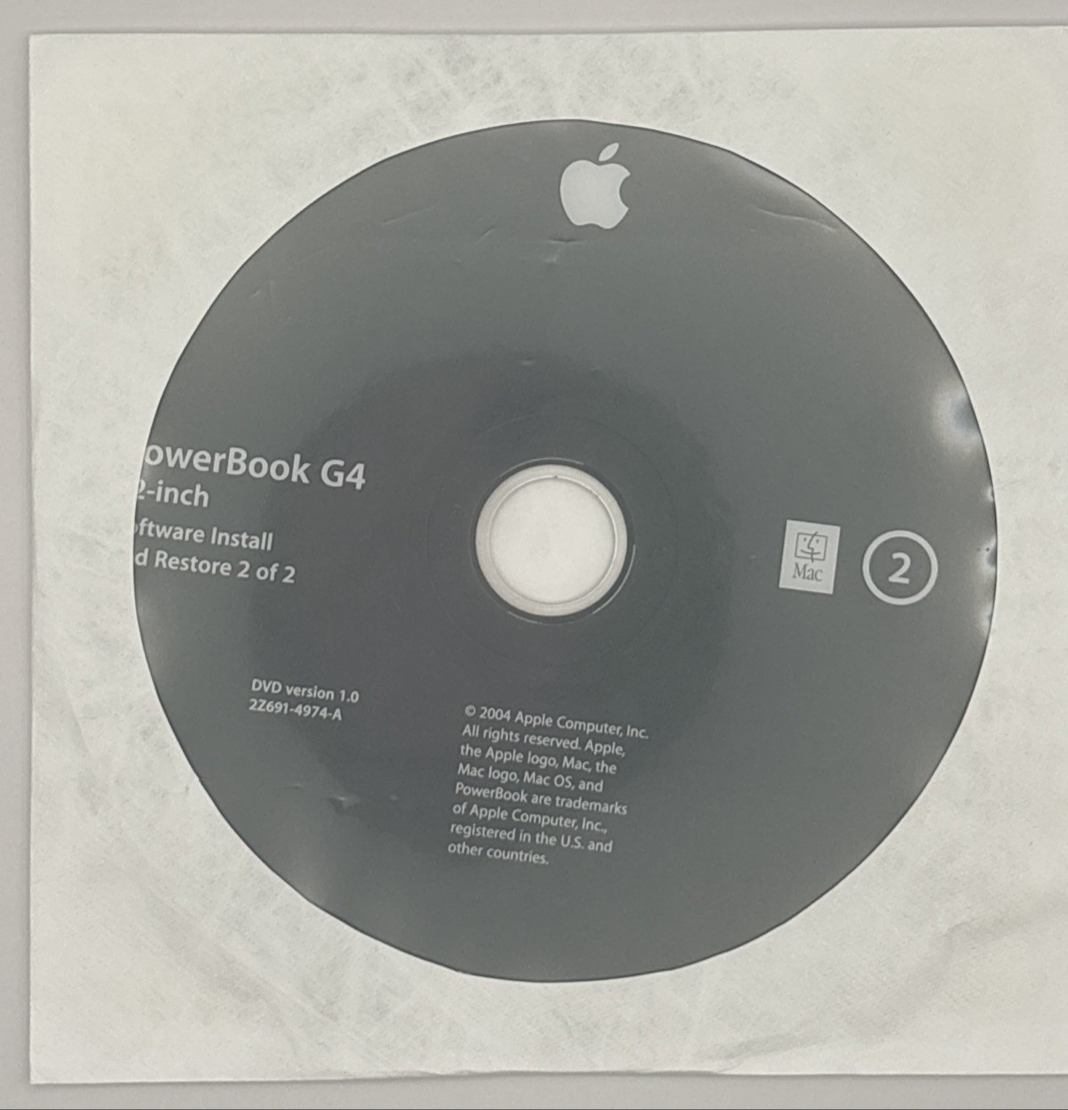 Apple PowerBook G4 12-inch Software Install and Restore DVD