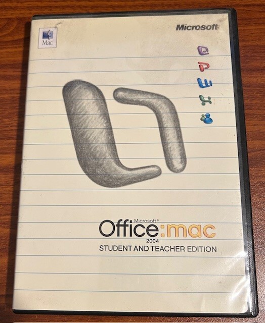 Vintage Microsoft Office:Mac 2004 Student and Teacher Edition Used Free Shipping