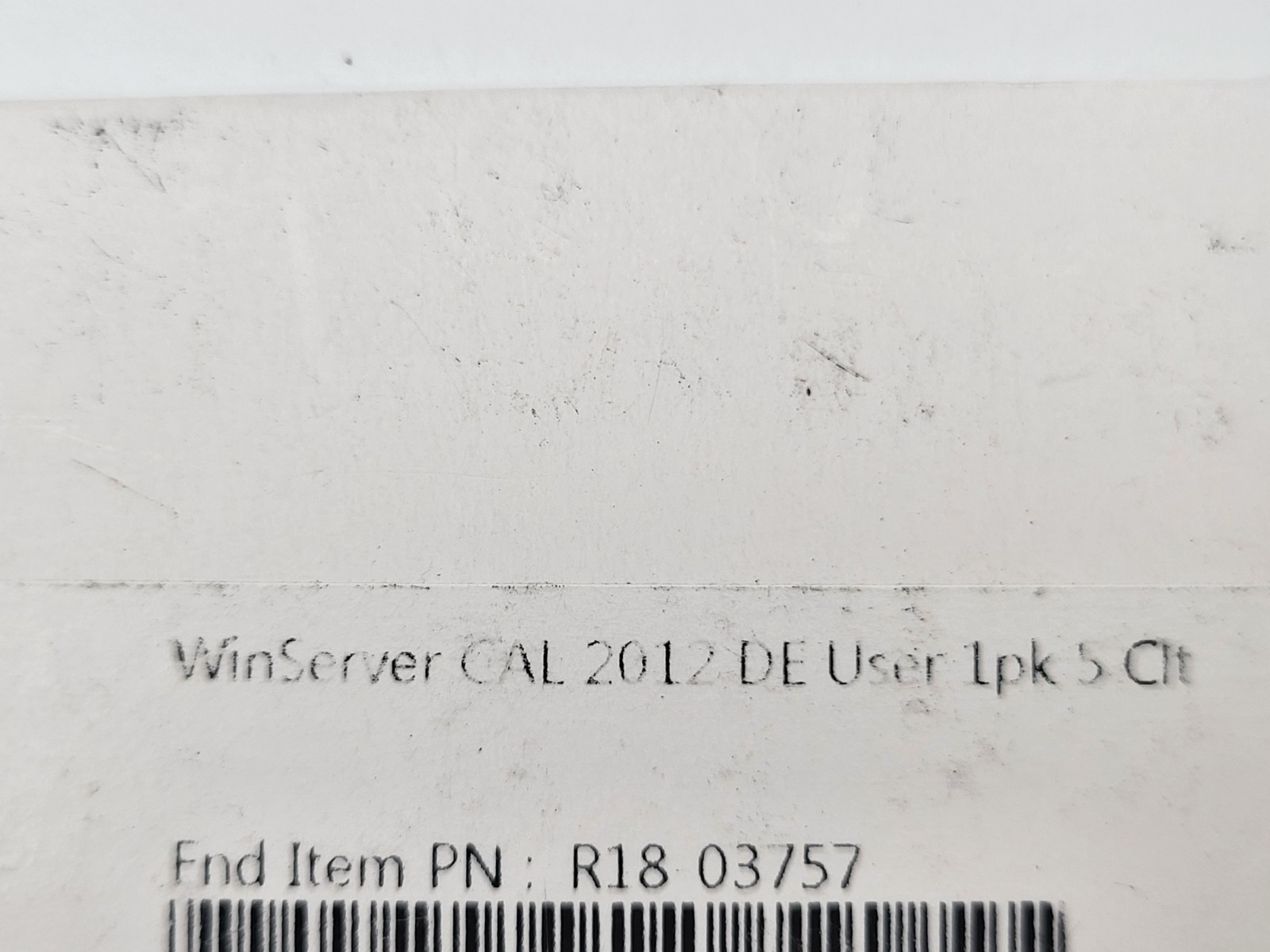 Windows Server CAL 2012 German DE 1pk 5 USER User X18-45392 R18-03757 License