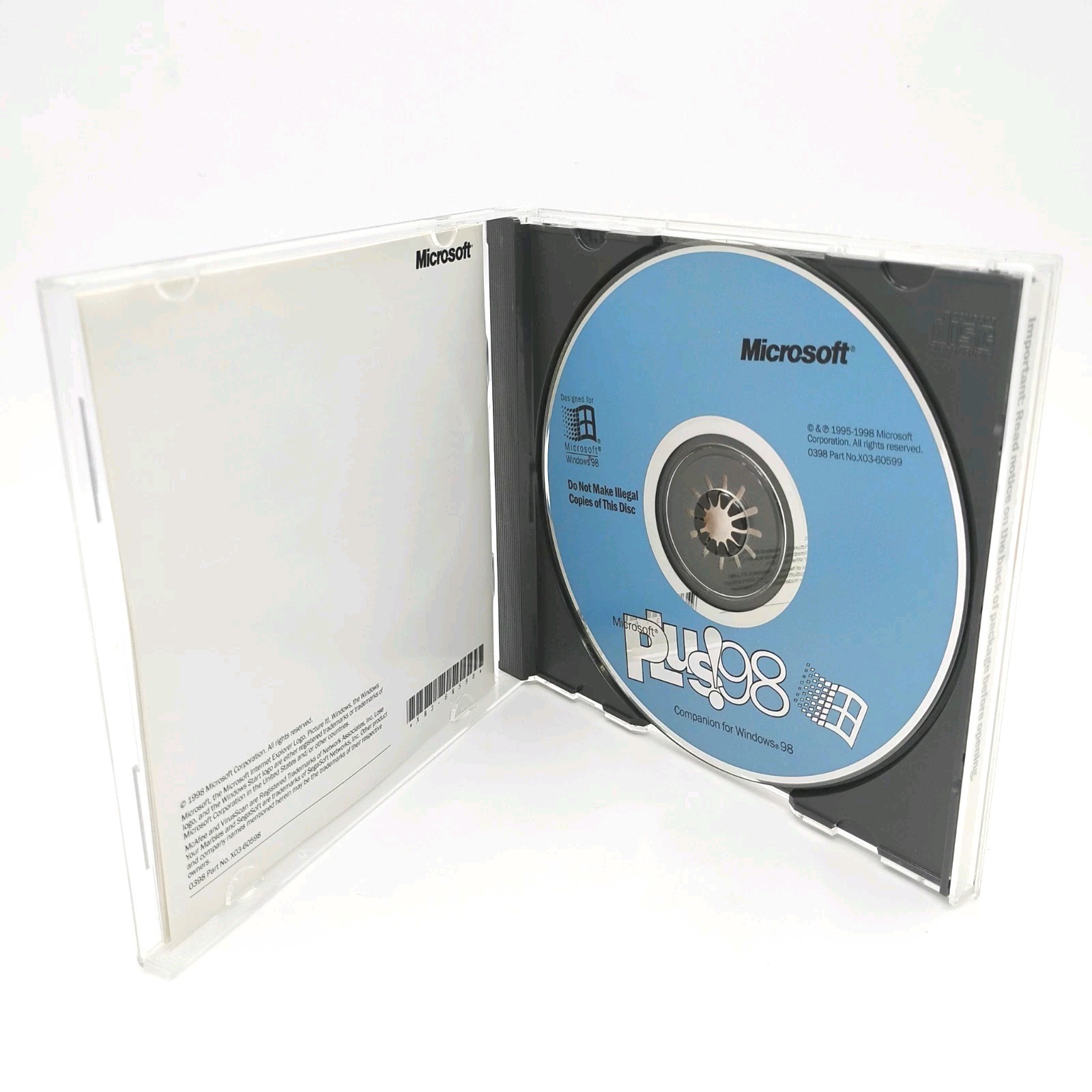 Microsoft Plus! 98 – Companion For Windows 98 (PC) w/ Key, VGC Disc Fast Ship