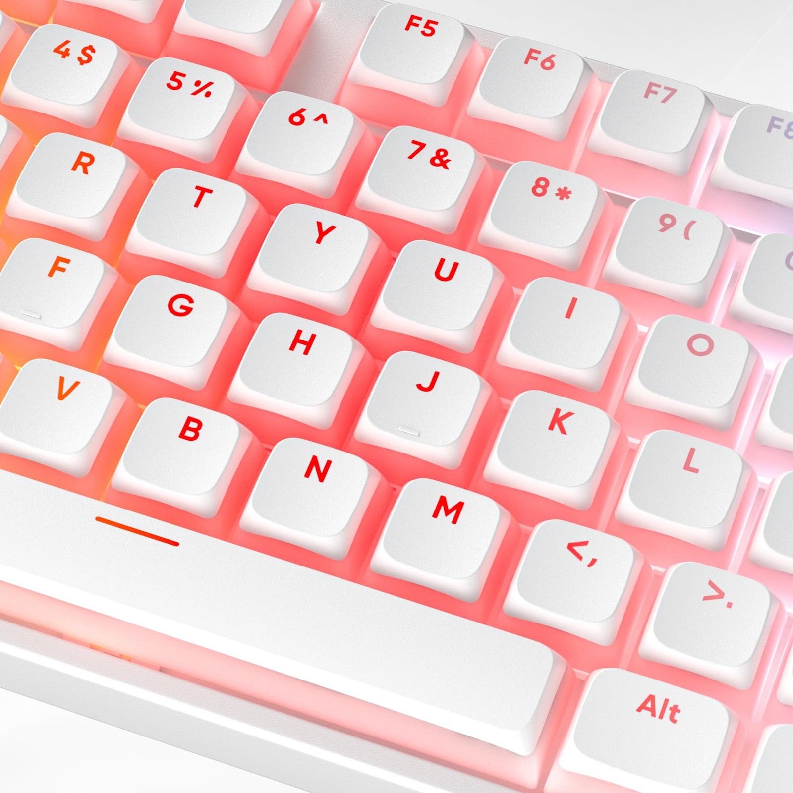White Pudding PBT Keycaps, 117 Key XDA Profile Key caps, Custom Keyboard Keyc…