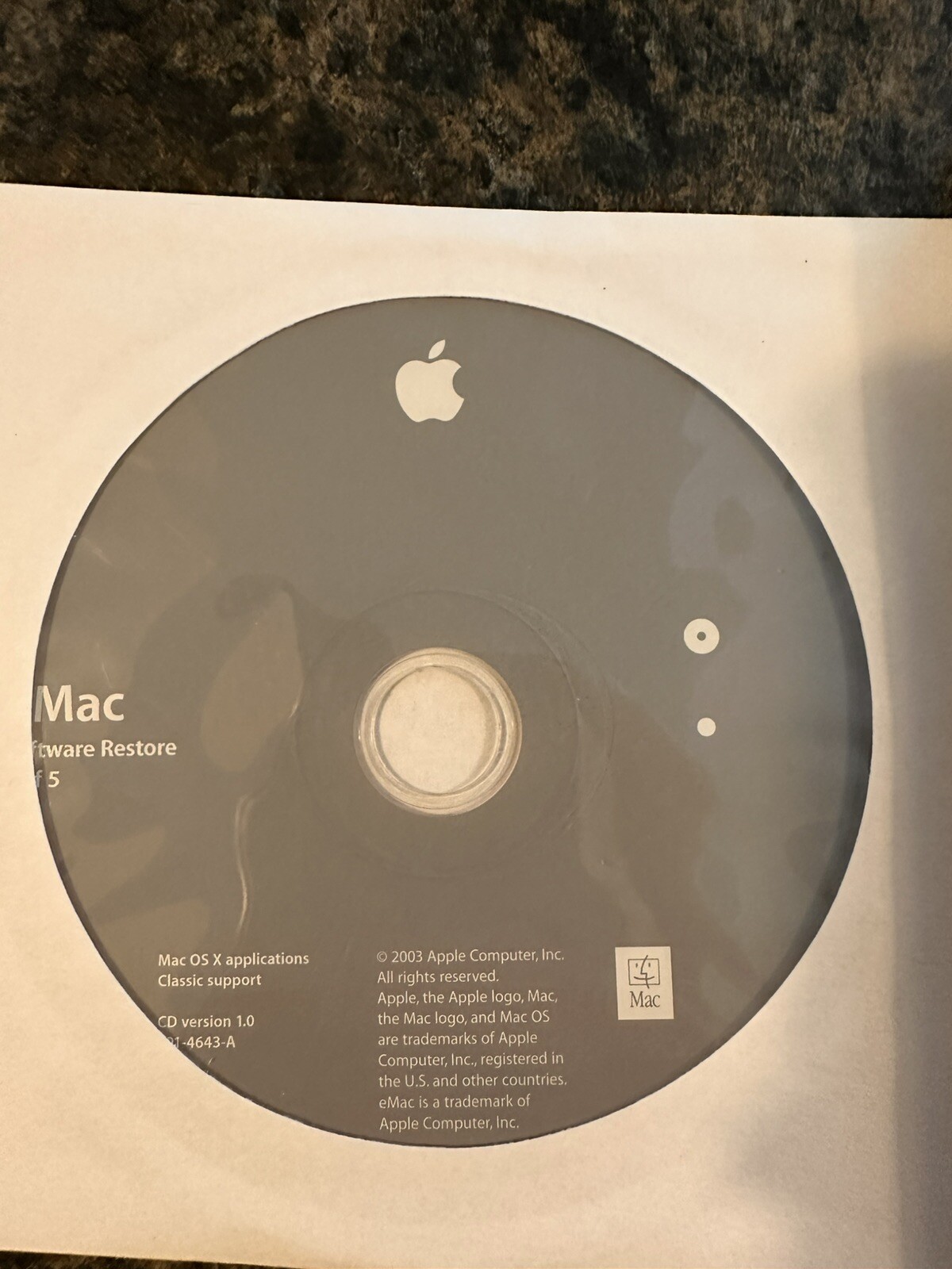 Lot of 9 Apple eMac OS X 10.3 And Software Restore 2003 Disks