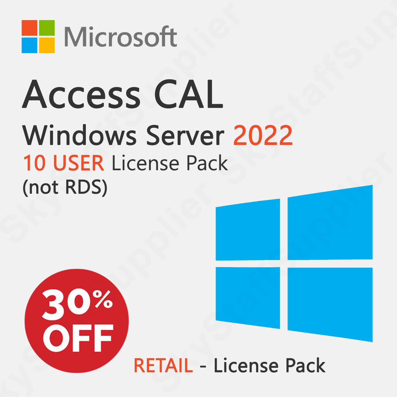 Microsoft Windows Server 2022 – 10 USER Access CALs PACK [not RDS] BRAND NEW