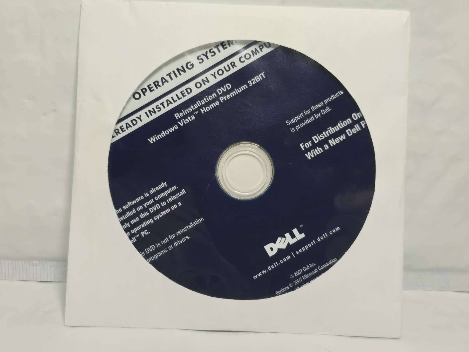 Dell Reinstallation for Microsoft Windows Vista Home Premium 32-Bit