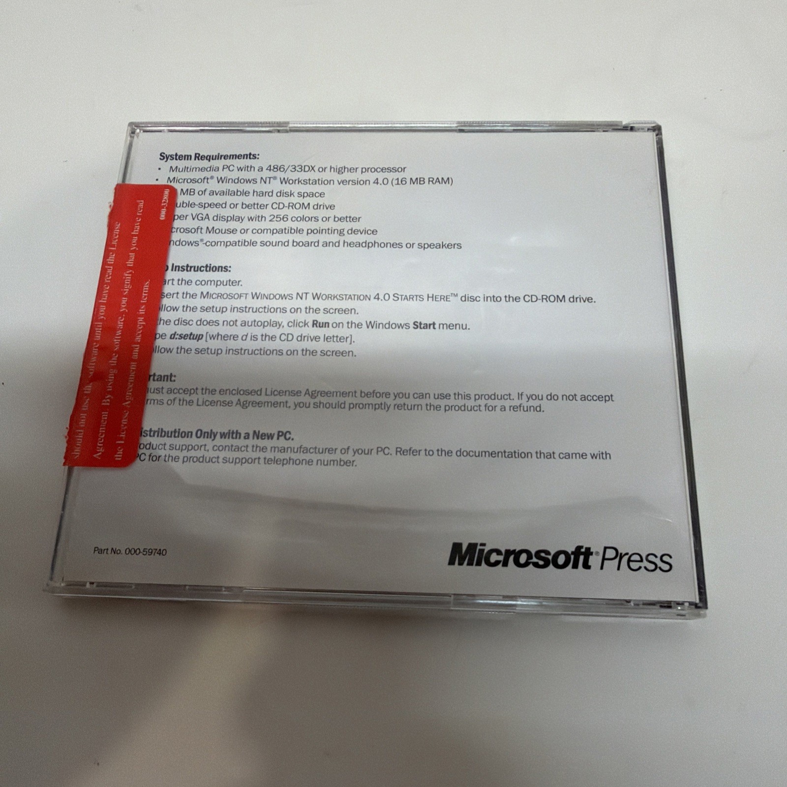 Windows NT Workstation V4.0 DISC