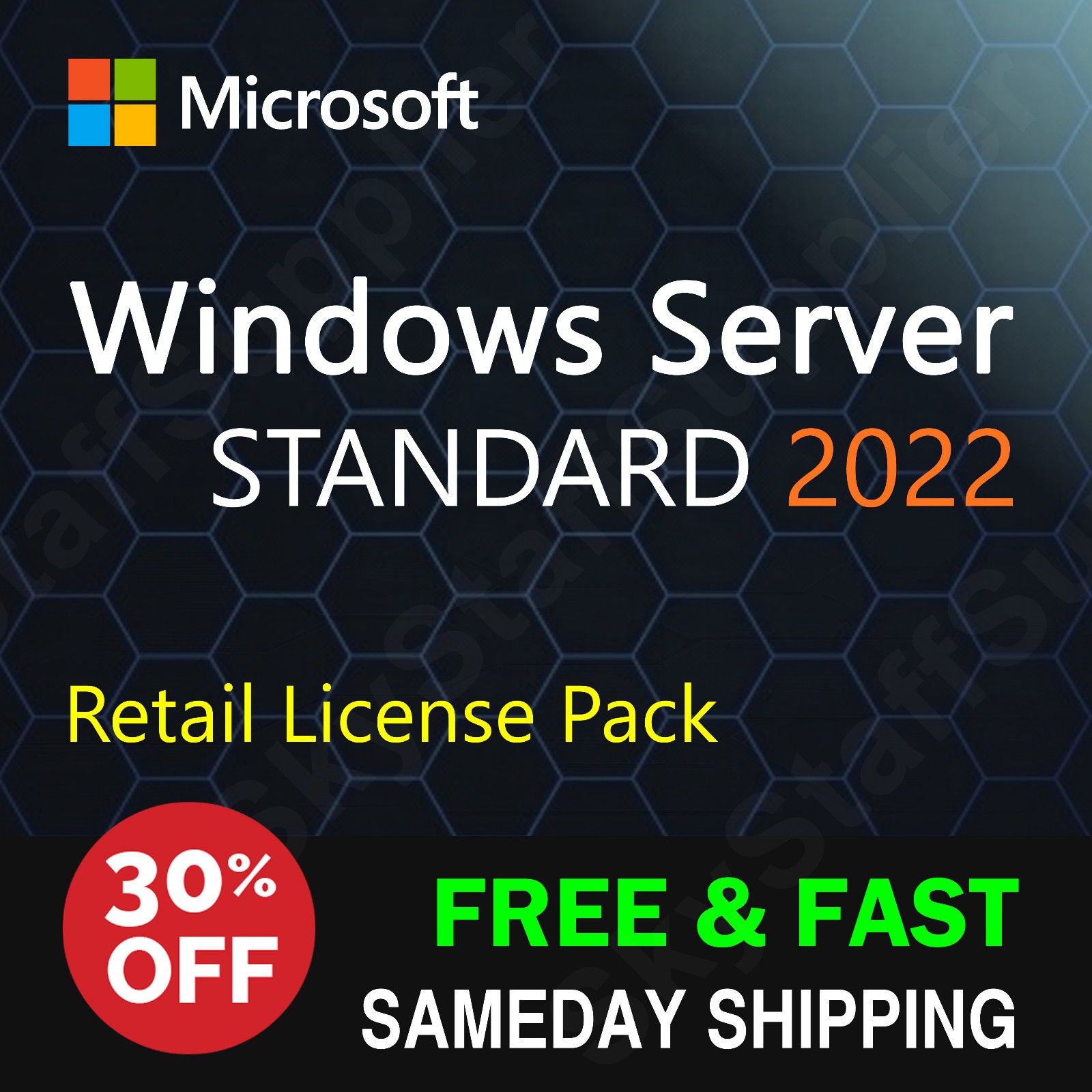 Windows Server 2022 x64 Bit STANDARD 24 CORE License Key + 10 ACCESS CALs