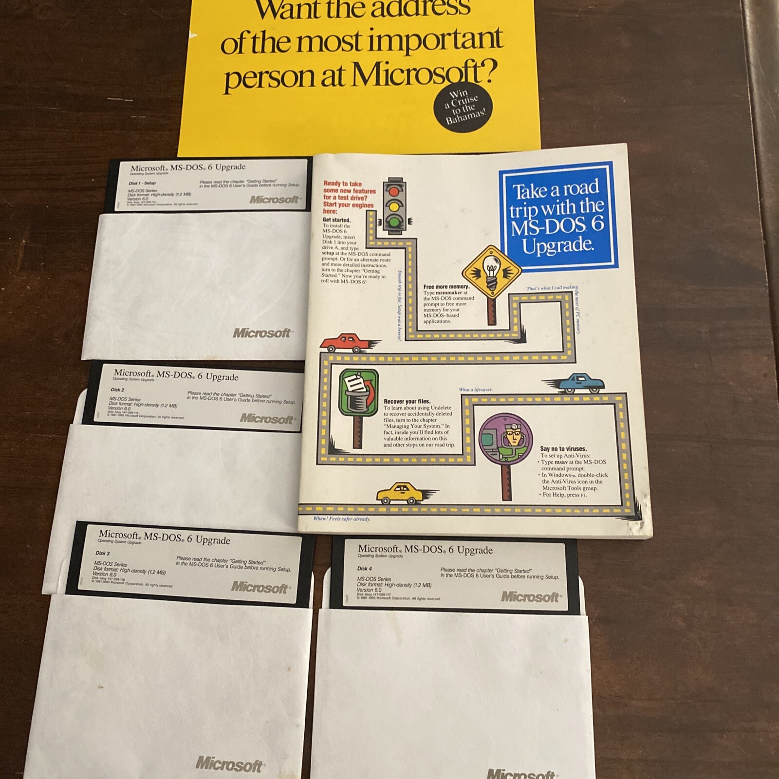 Microsoft MS DOS 6 Upgrade 5.25 Floppy Disc Operating System – Good Condition