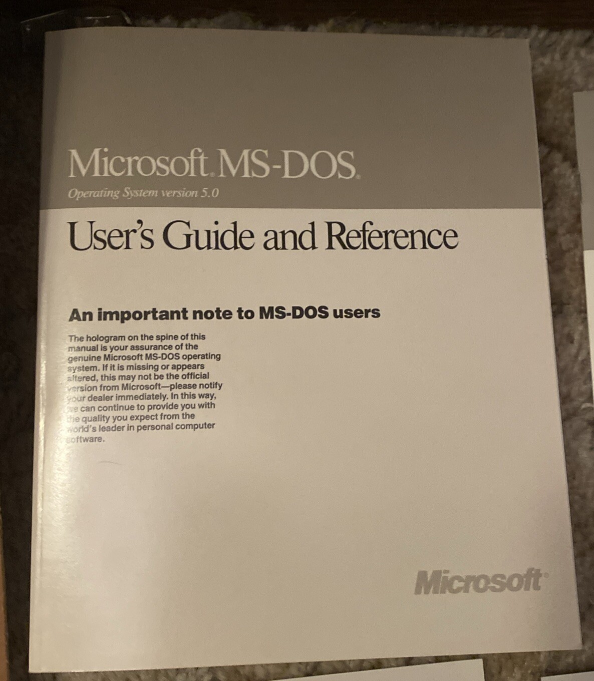 1991 Microsoft MS-DOS 5 Upgrade 3.5″ Disks in Box with Manuals